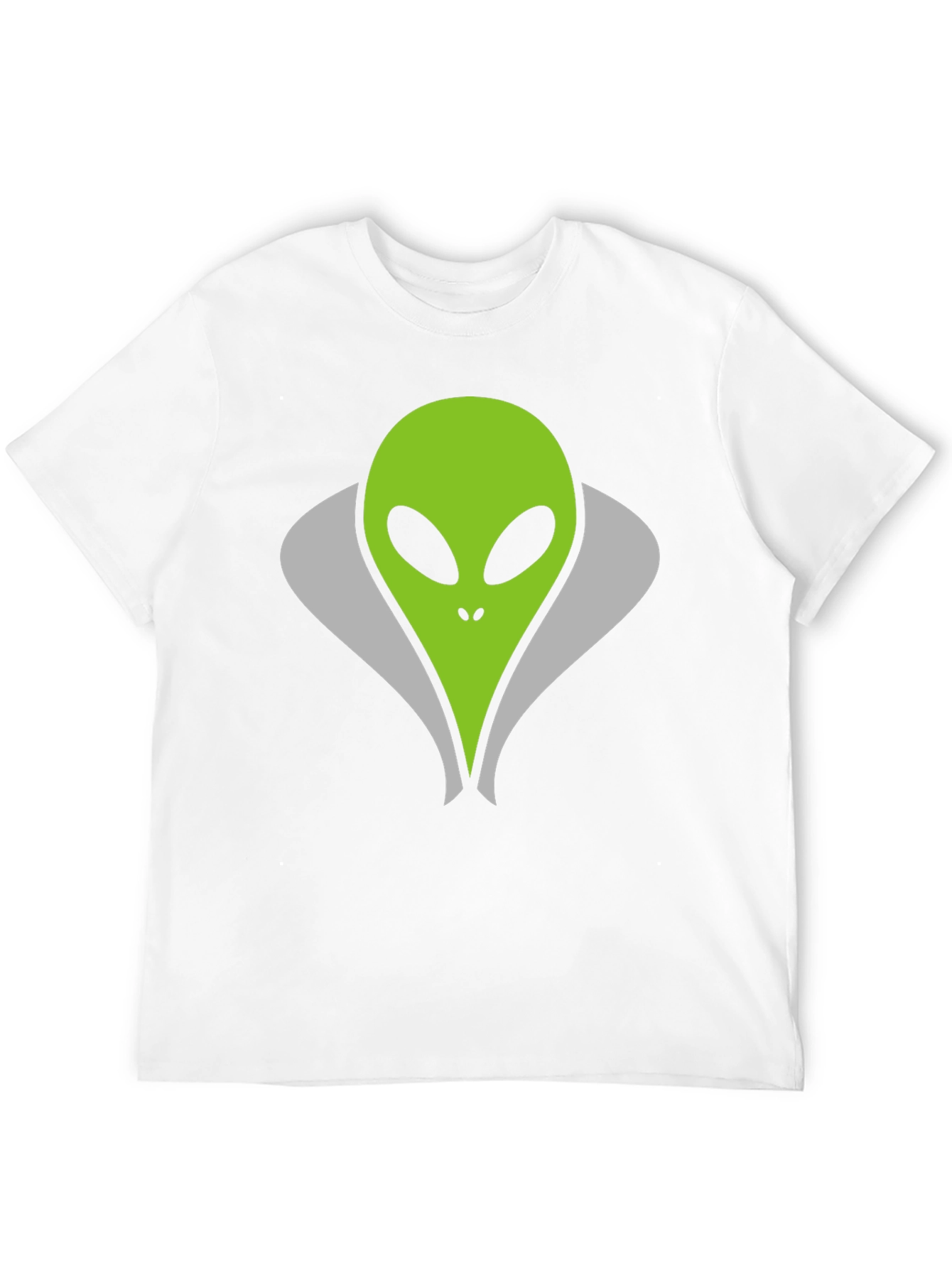 Black Alien Head Graphic Tee - Black Cotton T-Shirt view 12