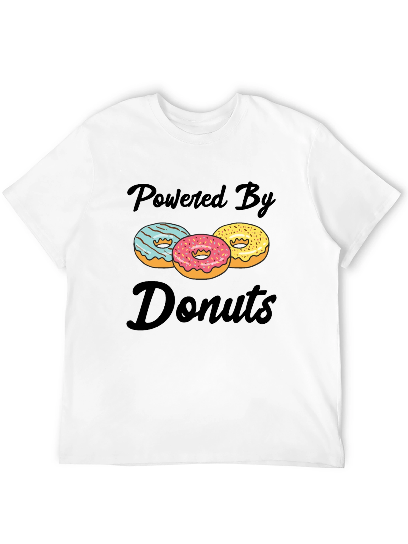 Black Powered By Donuts Graphic T-Shirt view 12