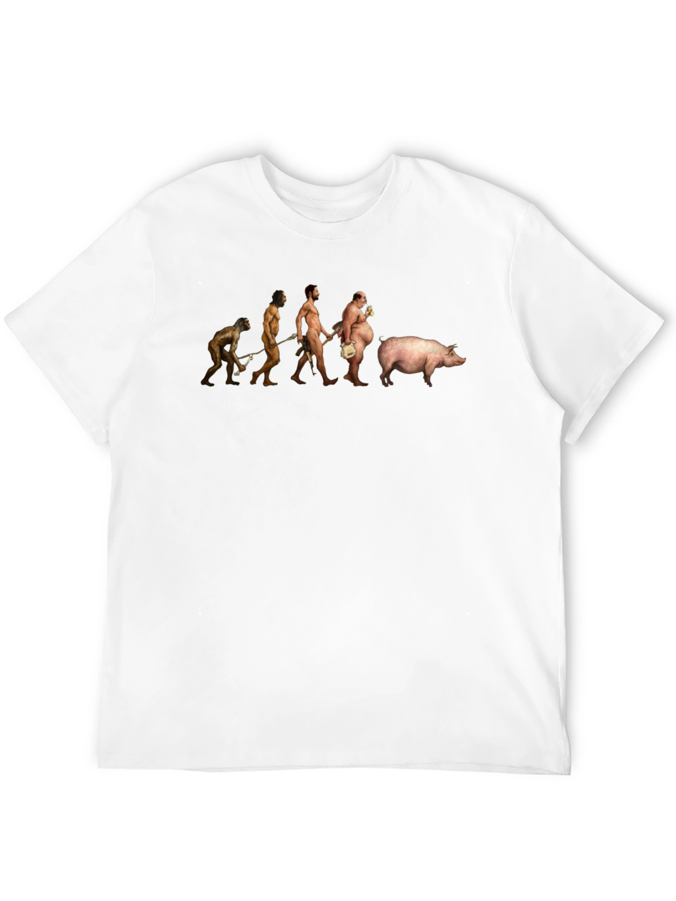 Black Evolution of Pig T-Shirt view 12