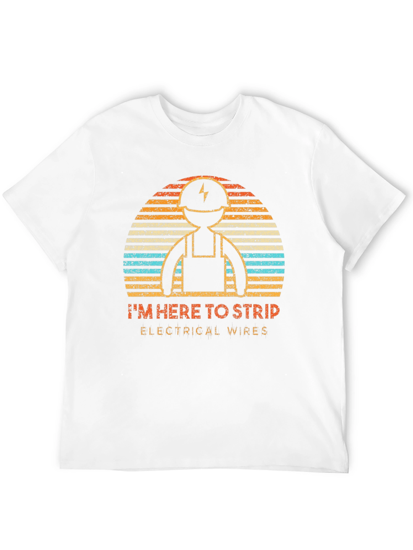 Black Electrician Humor T-Shirt - I'm Here To Strip Electrical Wires  view 12