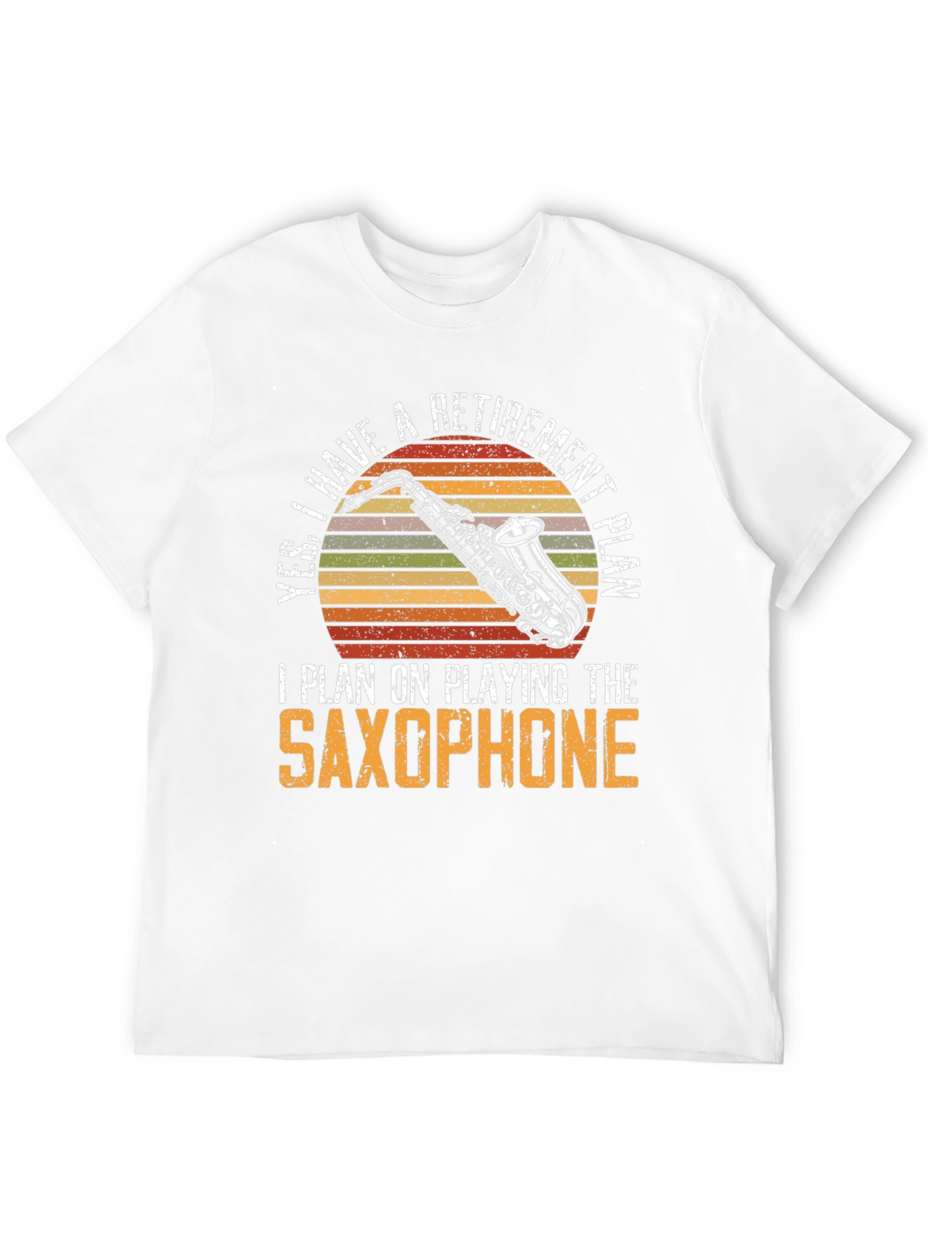 Black Retirement Saxophone T-Shirt - Musician Gift Tee view 12