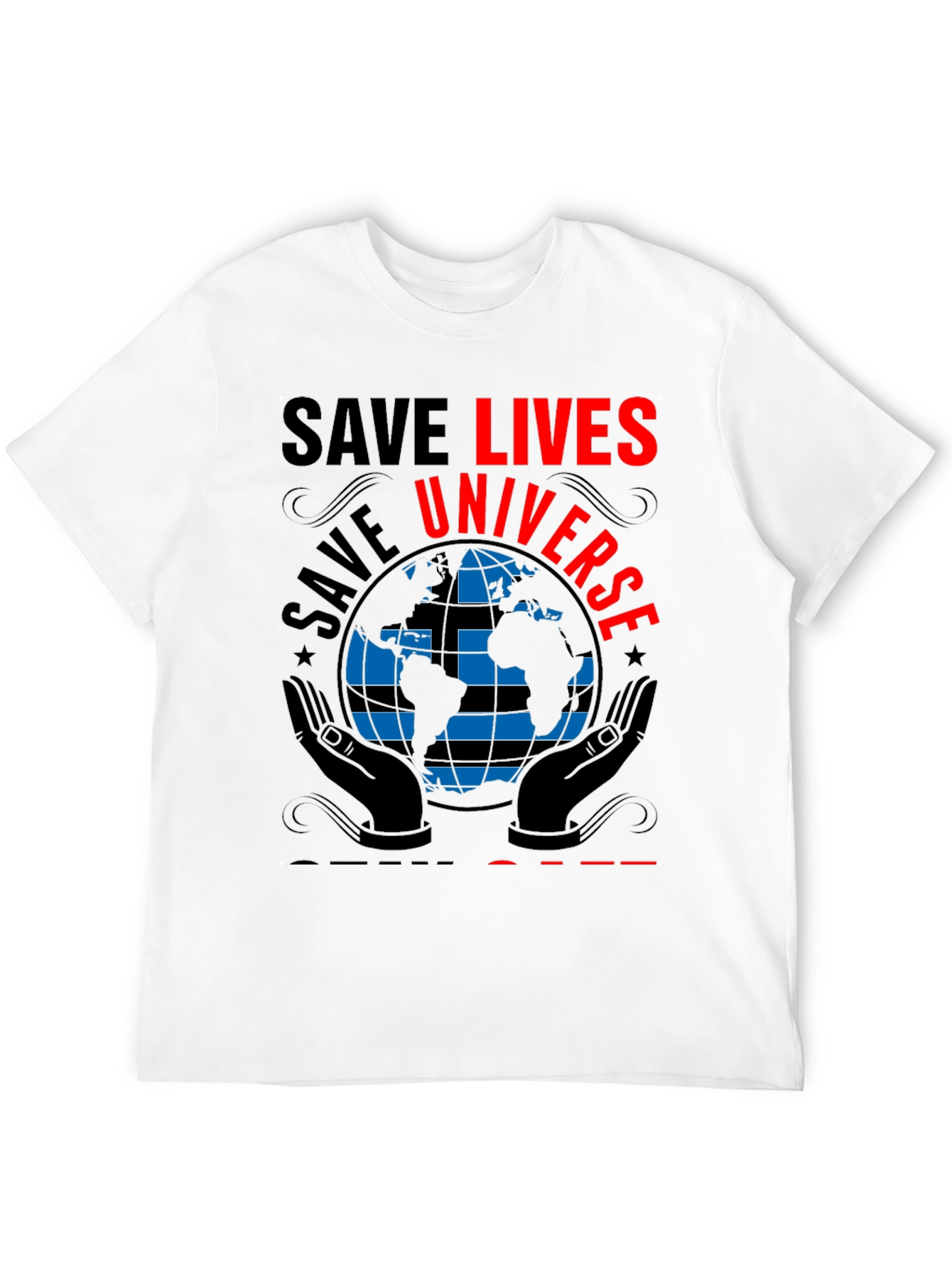 Black Save Lives Save Universe Graphic T-Shirt view 12