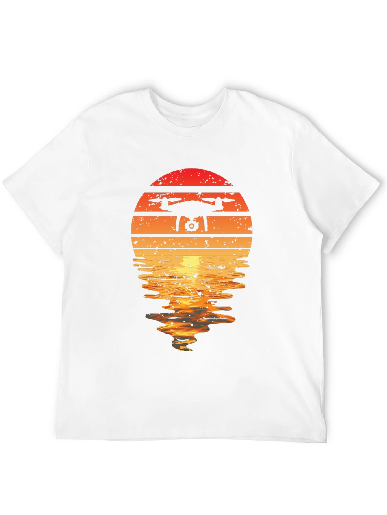 Black Drone Sunset Graphic Tee -  Unique Design view 12