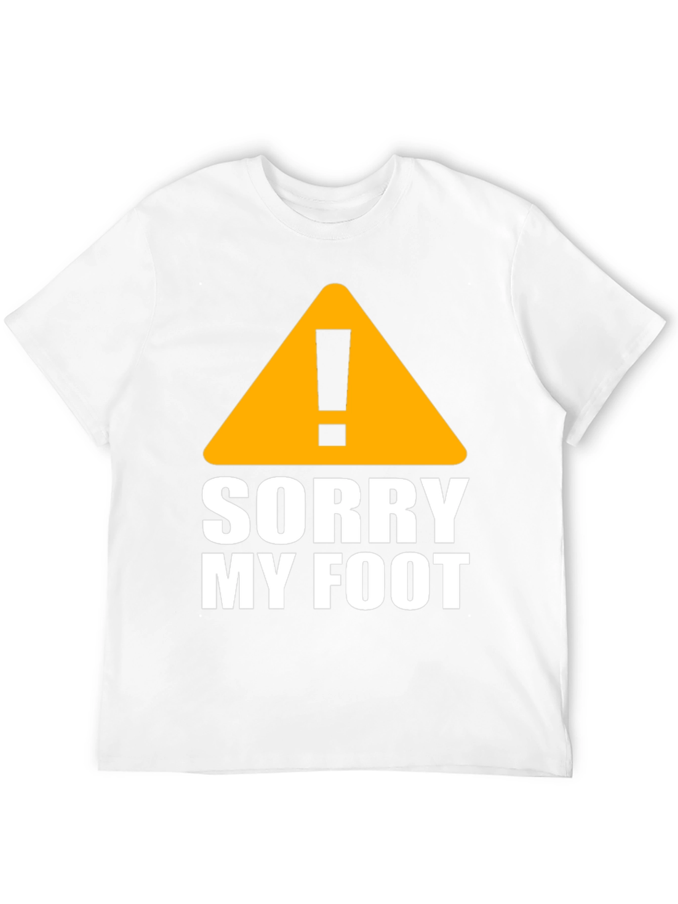 Black Funny Sorry My Foot Graphic Novelty T-Shirt view 12