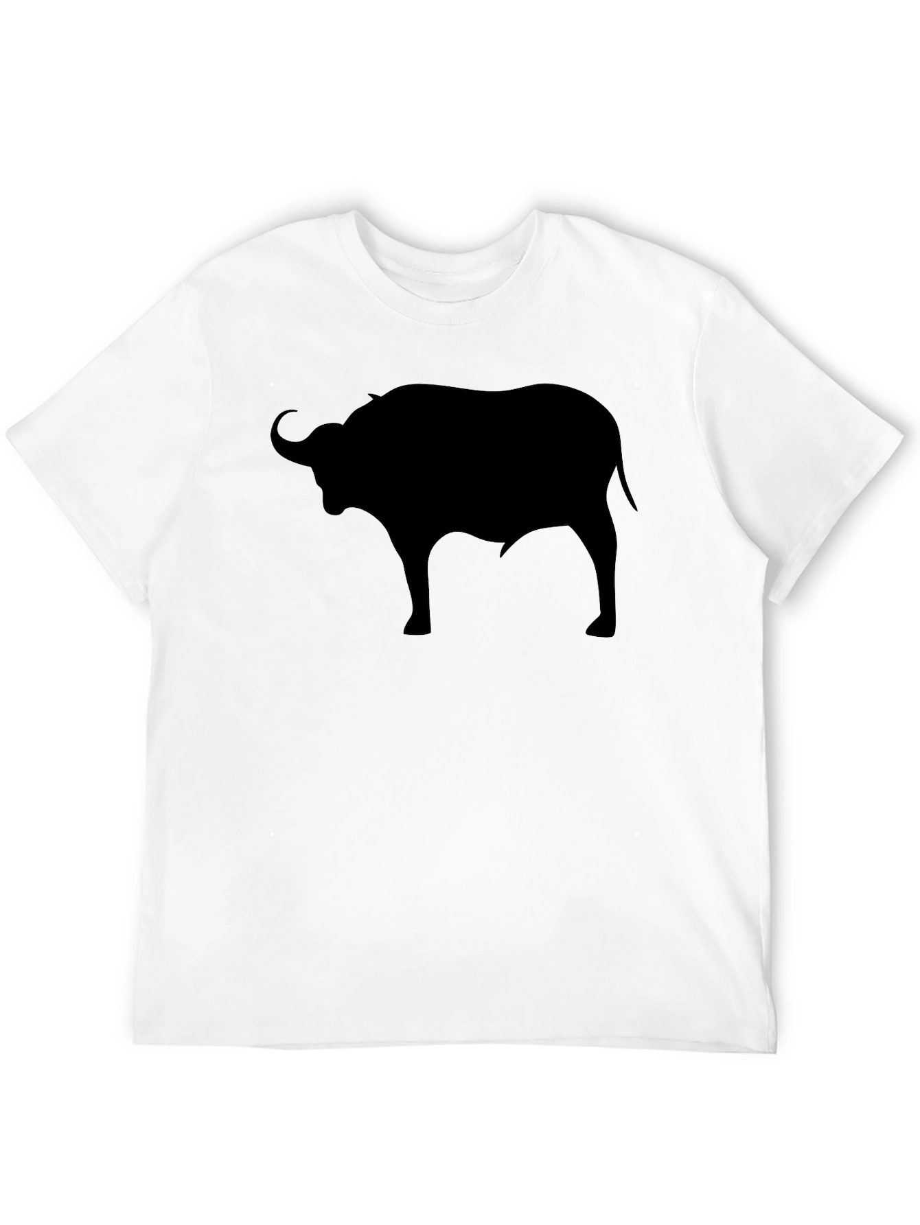 Black Black Bull Silhouette Graphic T-Shirt - Men's Casual Tee view 12