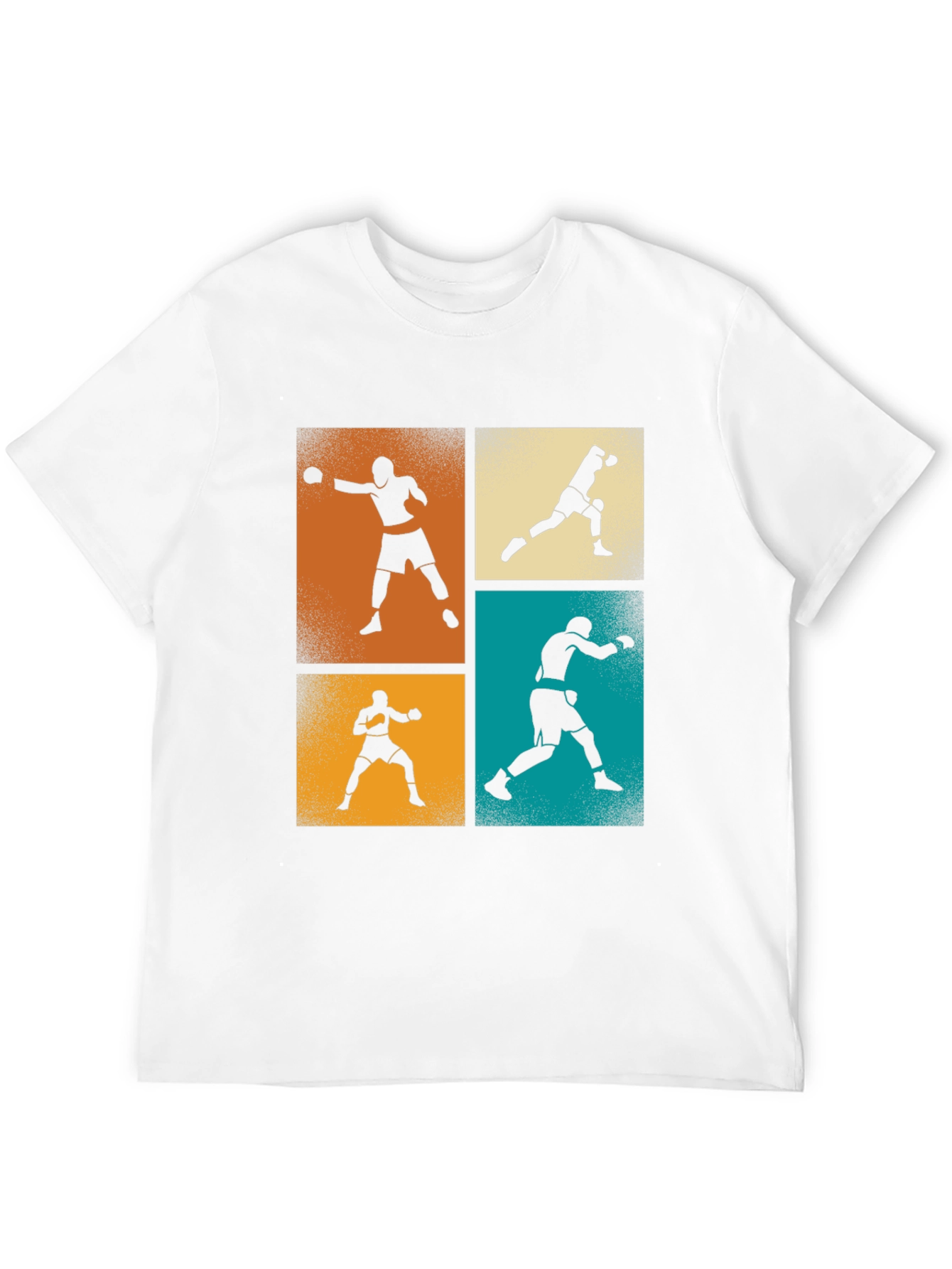 Black Retro Boxing Silhouette T-Shirt - Fighter Graphic Tee view 12