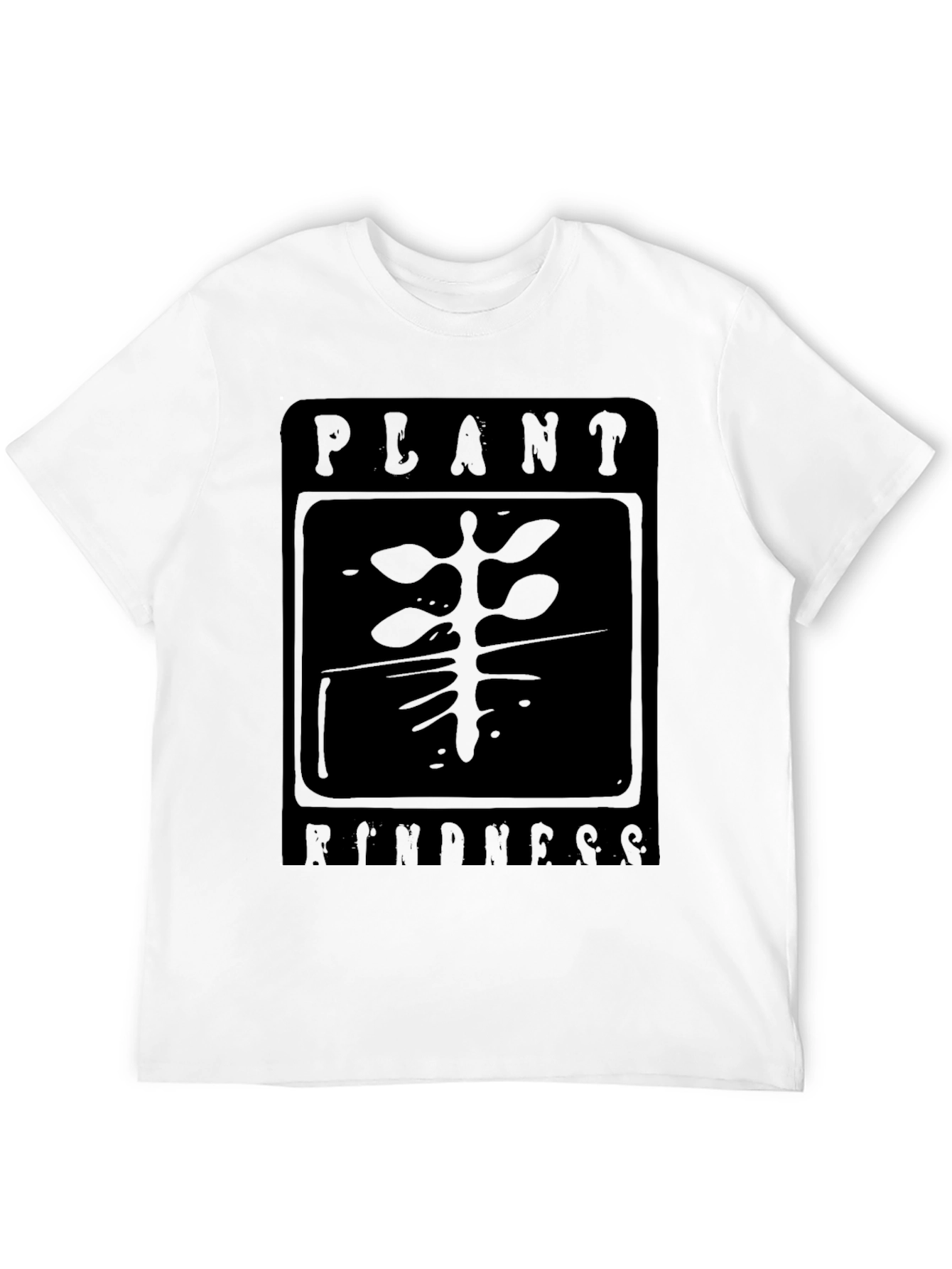 Black Plant Kindness Black Graphic T-Shirt view 12