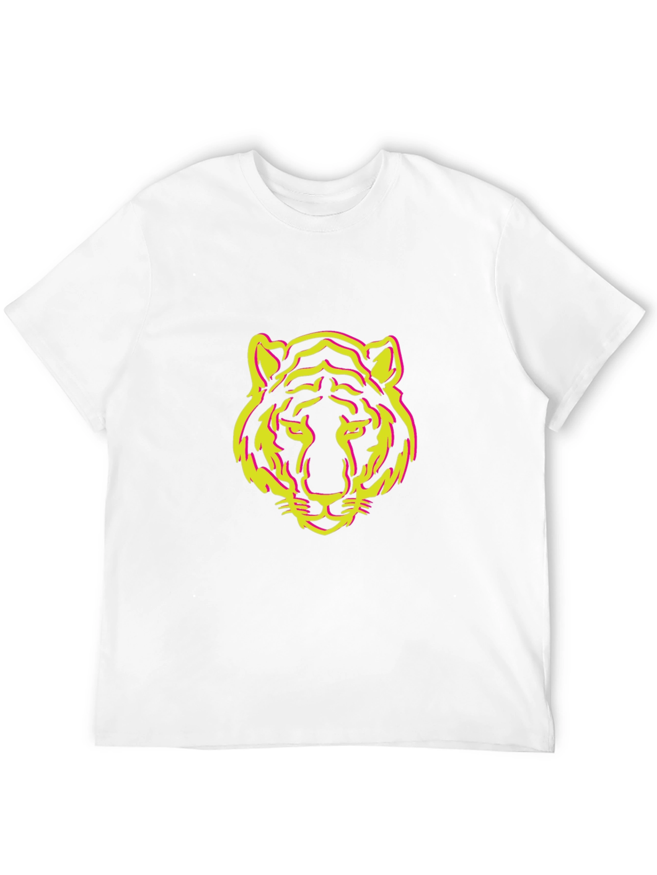 Black Black T-Shirt with Tiger Face Design view 12