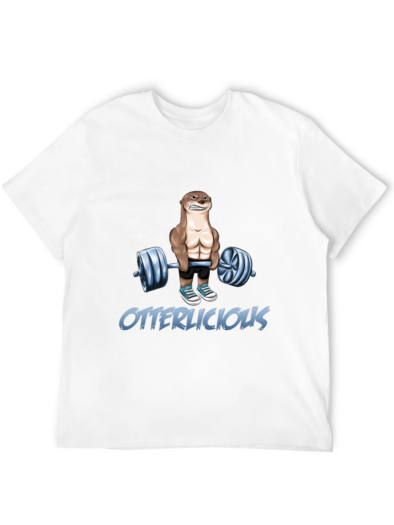 Black Otterlicious Workout T-Shirt - Funny Fitness Tee view 12