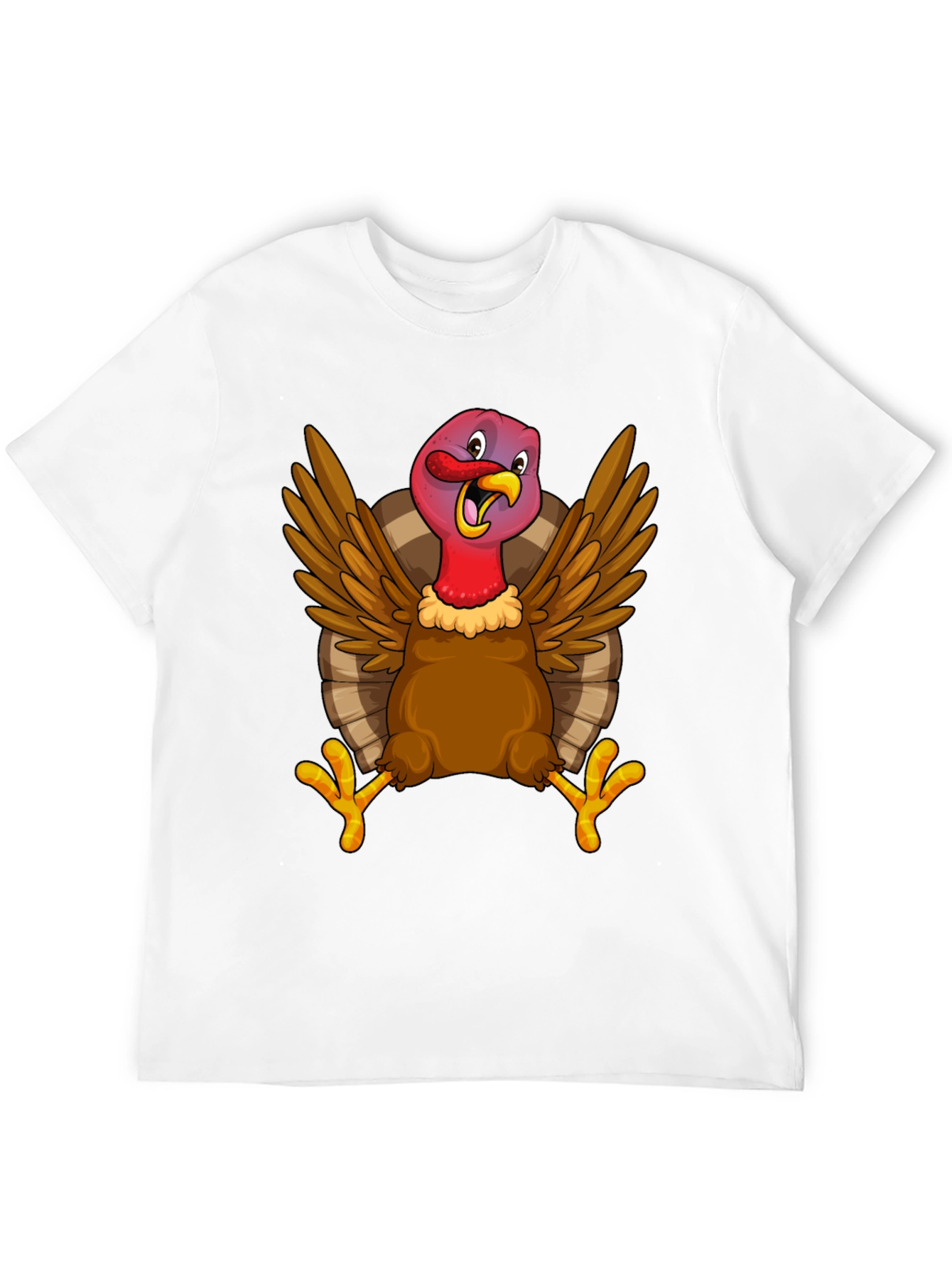 Black Funny Turkey Graphic Tee - Thanksgiving Holiday T-Shirt view 12