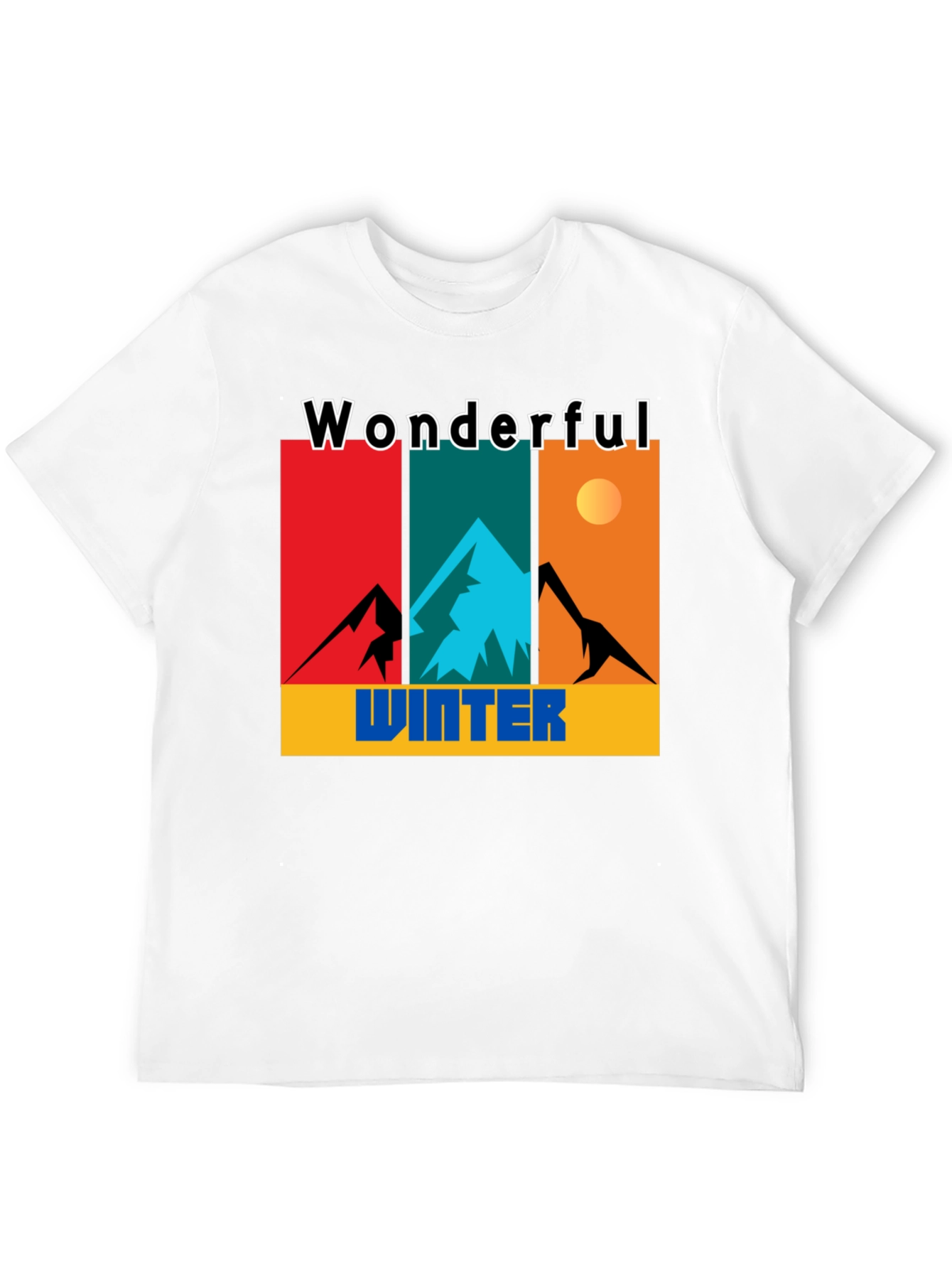 Black Wonderful Winter Graphic Tee view 12