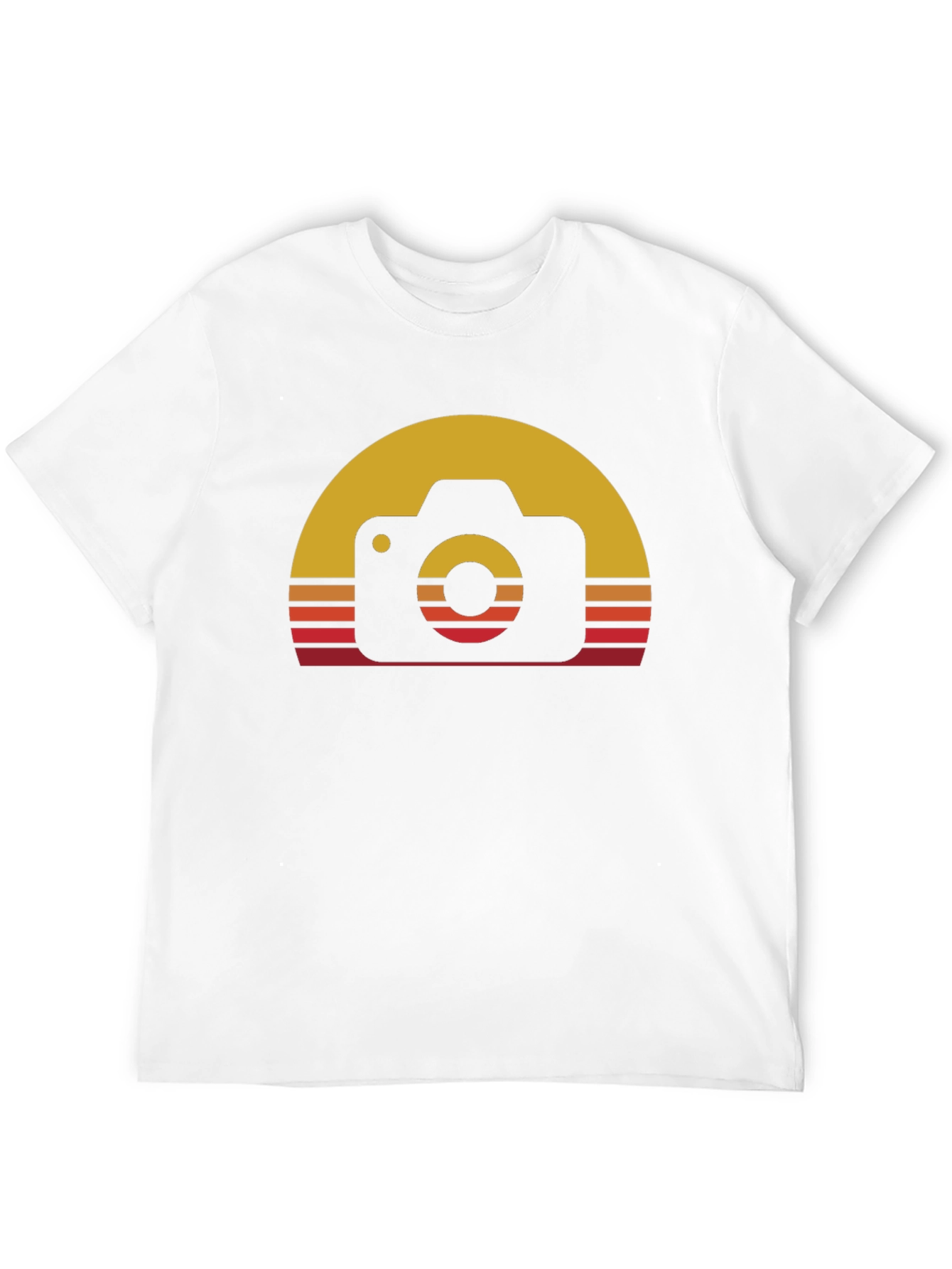 Black Retro Camera Sunset Graphic Tee - Black Cotton Blend view 12
