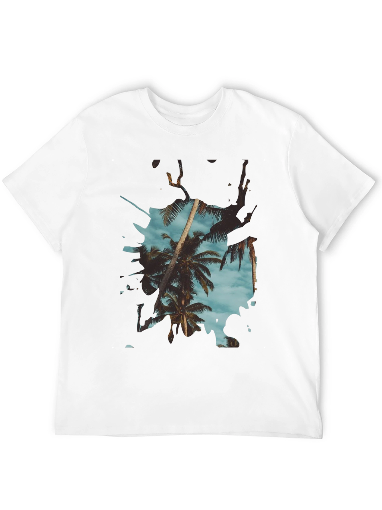 Black Tropical Palm Tree Graphic Tee - Summer Vibes view 12