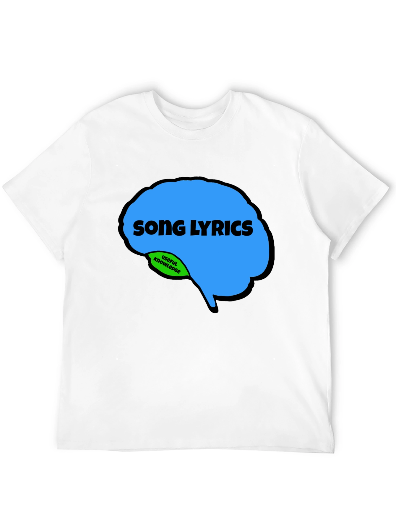 Black Song Lyrics Brain T-Shirt - Funny Music Lover Tee view 12