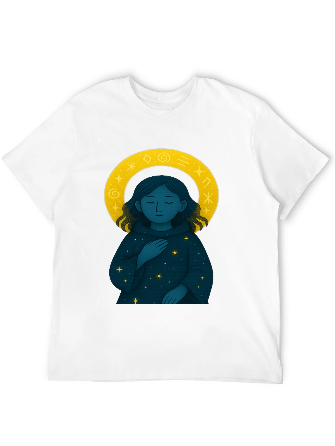 Black Celestial Starry Night Graphic Tee - Unisex Black T-Shirt view 12
