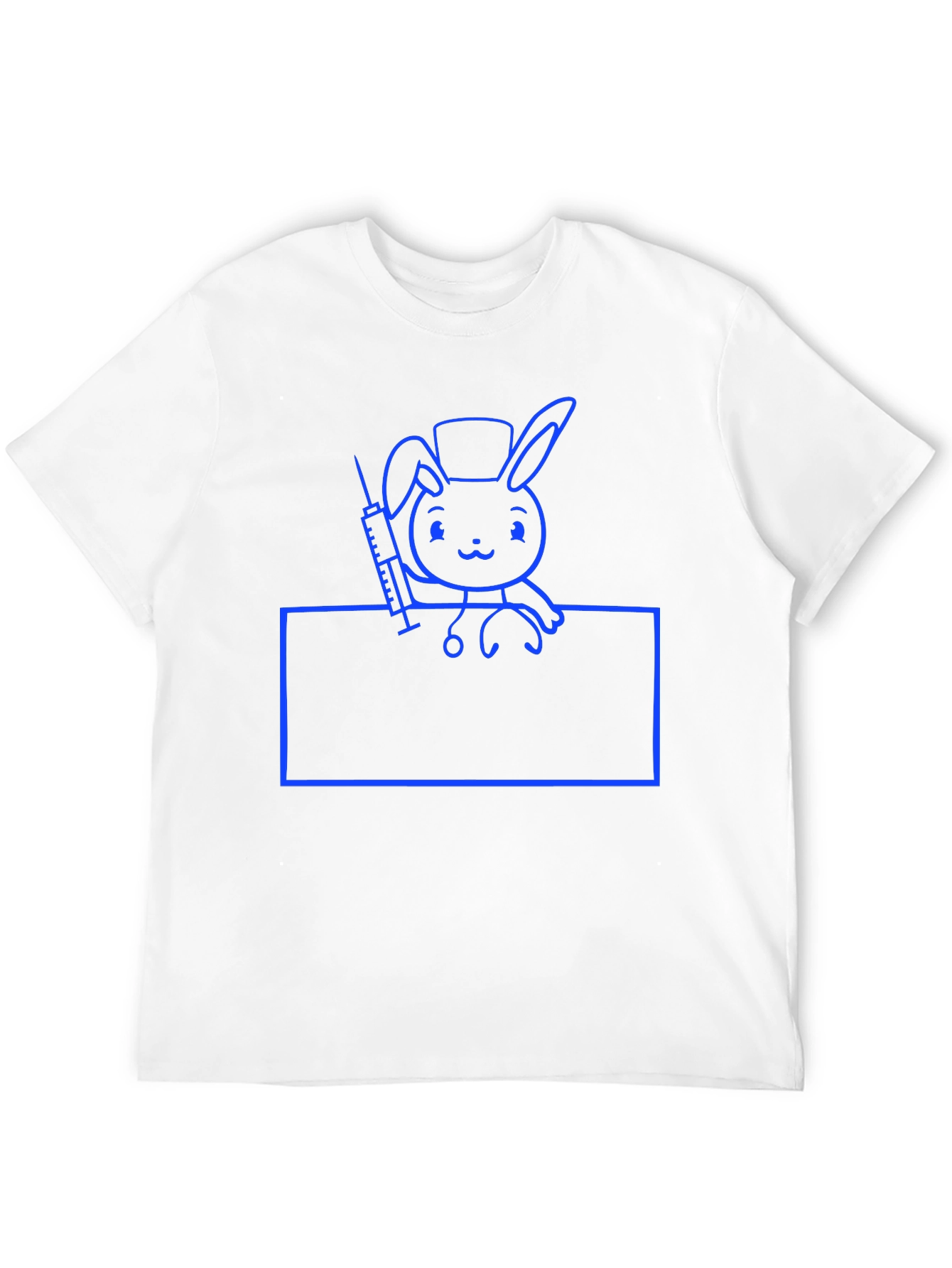 Black Nurse Bunny T-Shirt - Cute Cartoon Animal Tee view 12