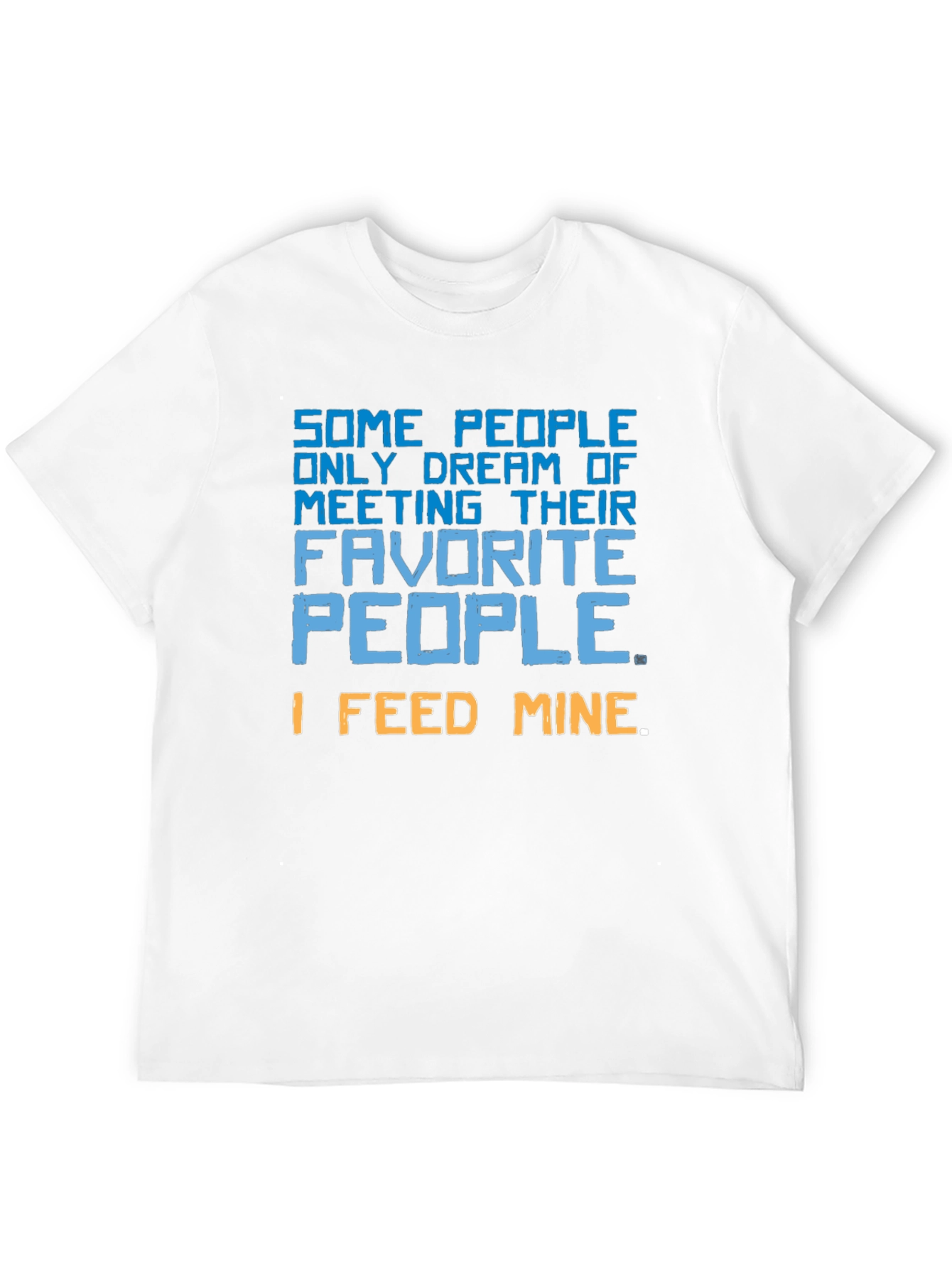 Black Humorous 'I Feed Mine' Graphic Print Black T-Shirt view 12