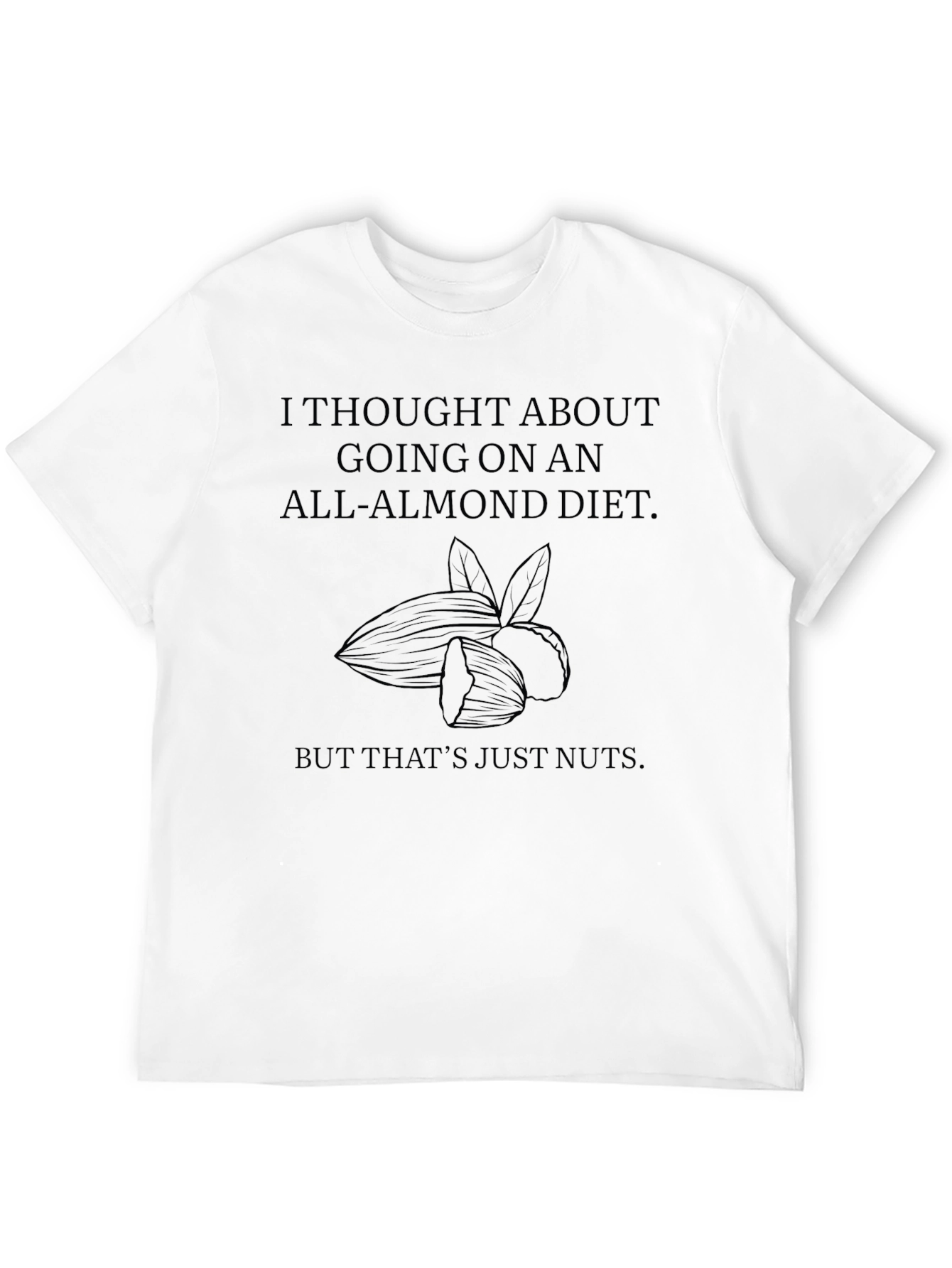 Black Funny All-Almond Diet T-Shirt view 12