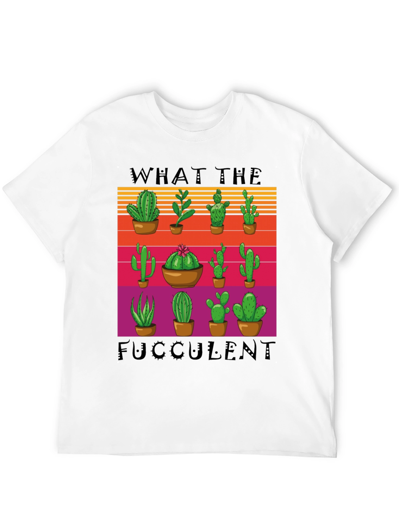 Black What the Fucculent T-Shirt view 12