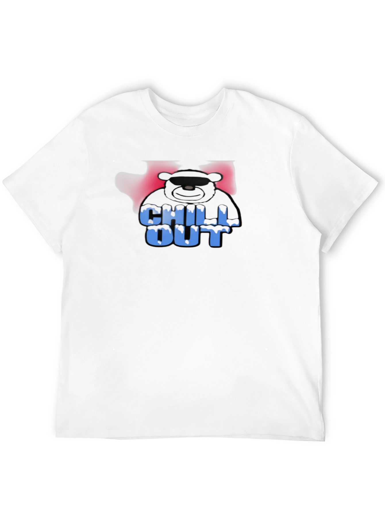 Black Chill Out Bear Graphic Black T-Shirt view 12