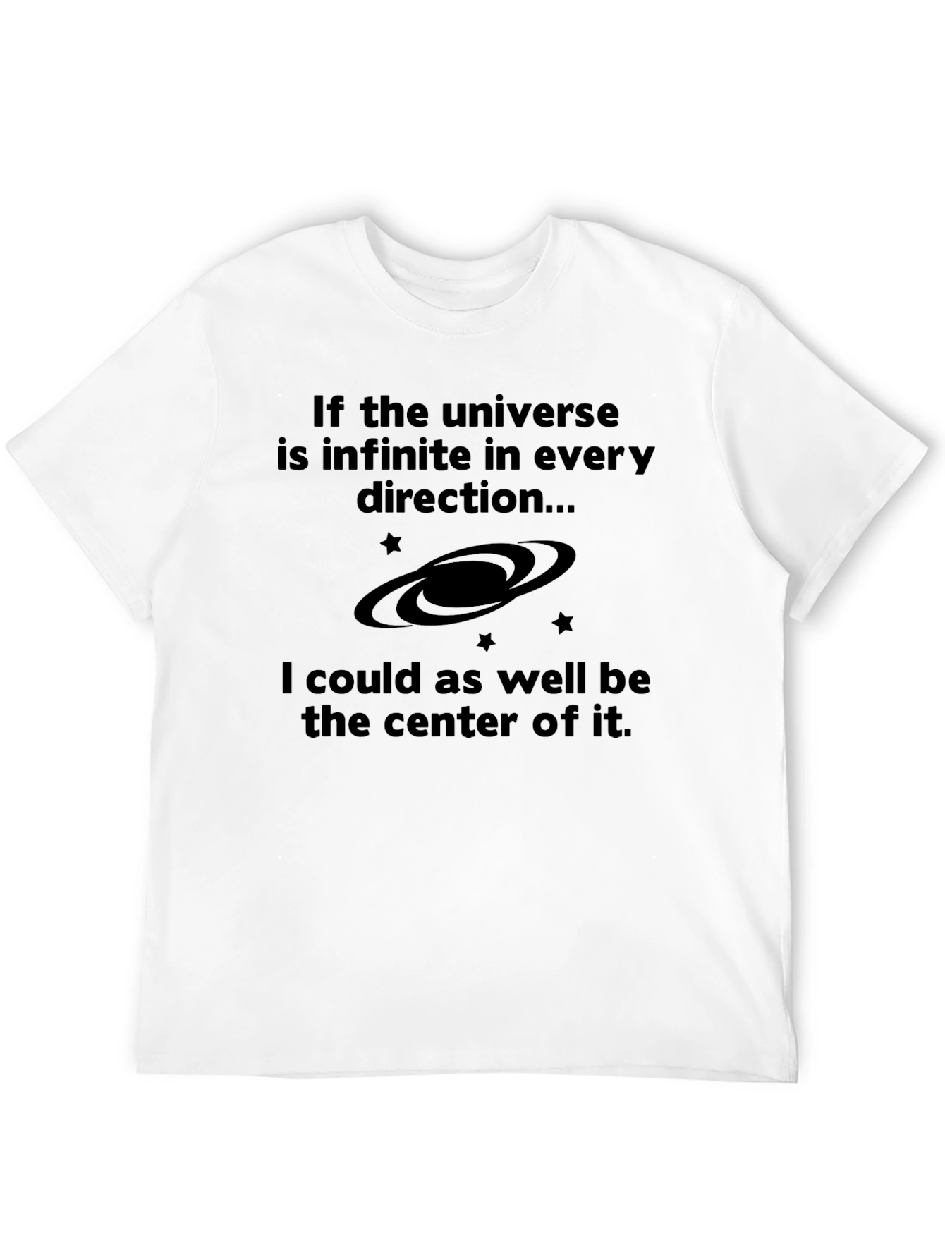 Black Infinite Universe T-Shirt - Center of It All view 12