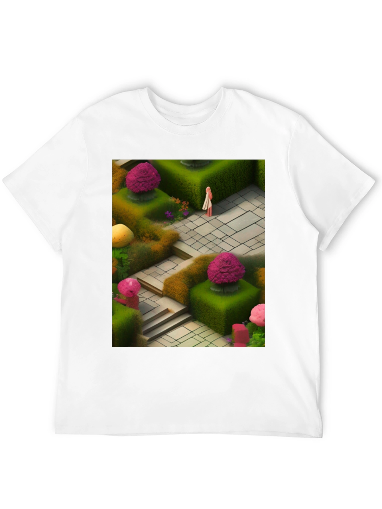 Garden Maze Graphic Tee - Black - 12