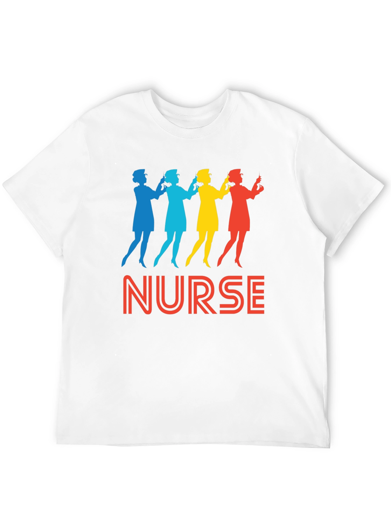 Black Nurse Silhouette Graphic Tee - Retro Style view 12