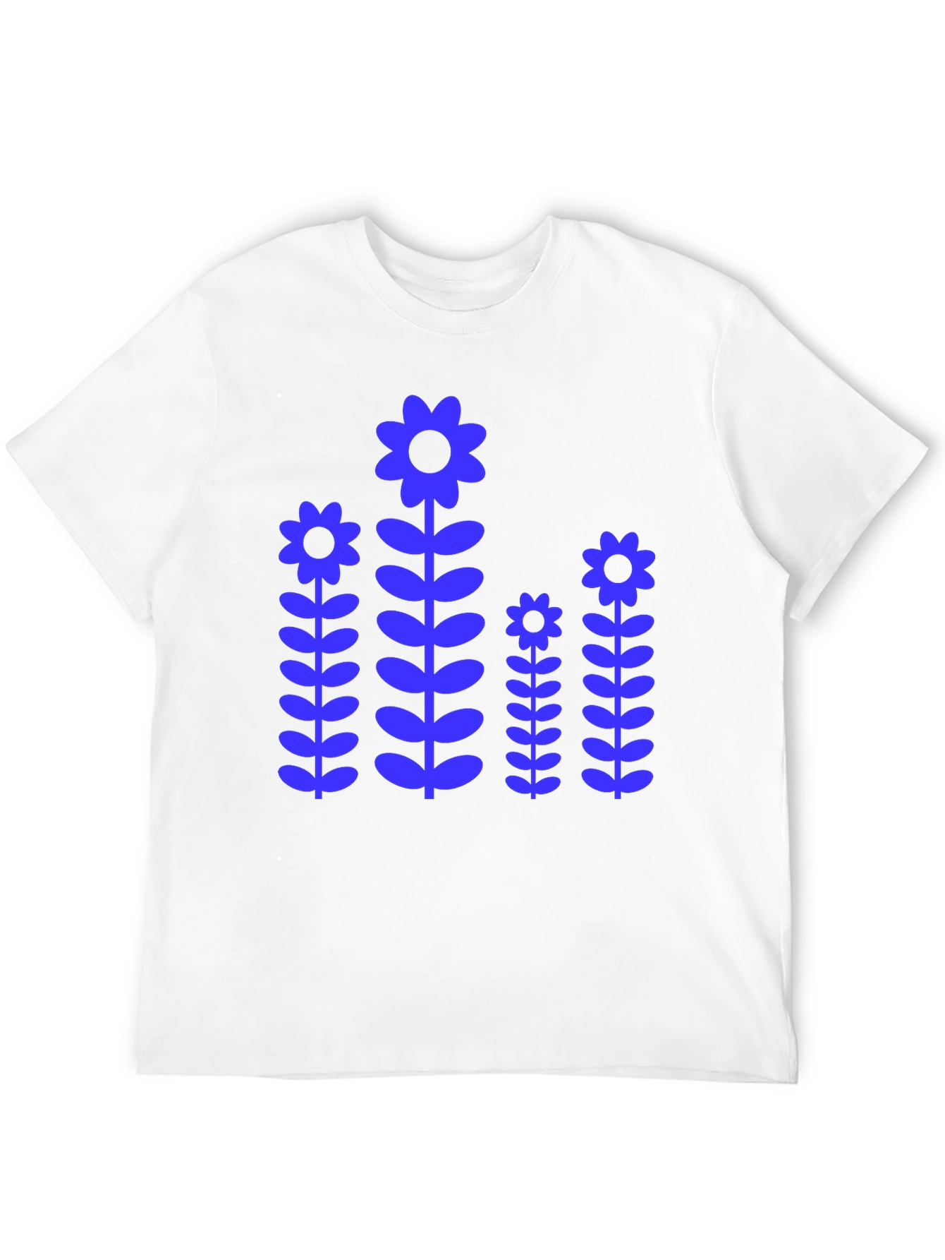 Black Blue Flower Power Graphic T-Shirt view 12