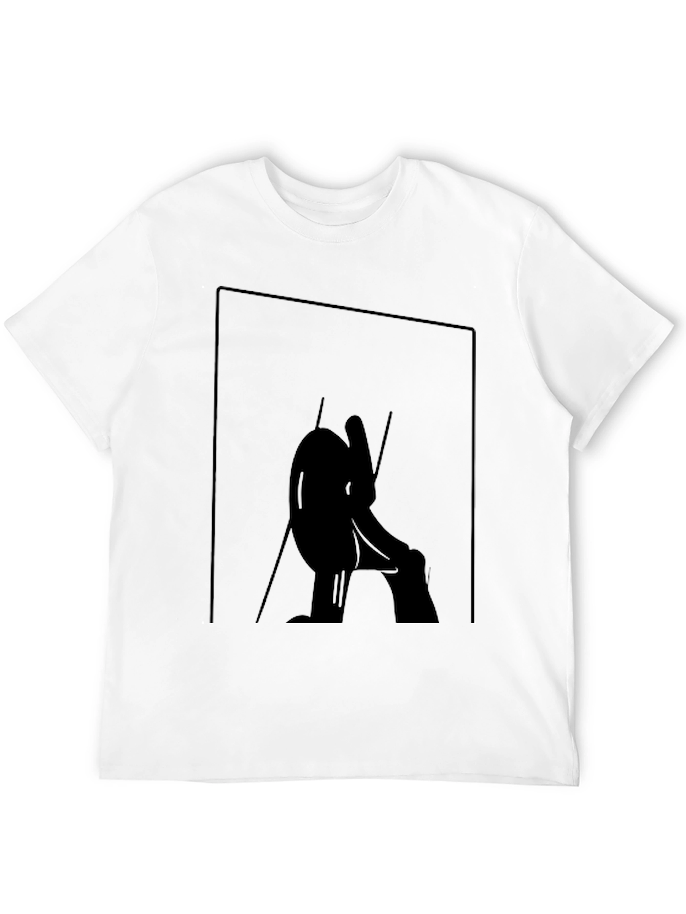 Black Abstract Silhouette Graphic Tee - Black view 12