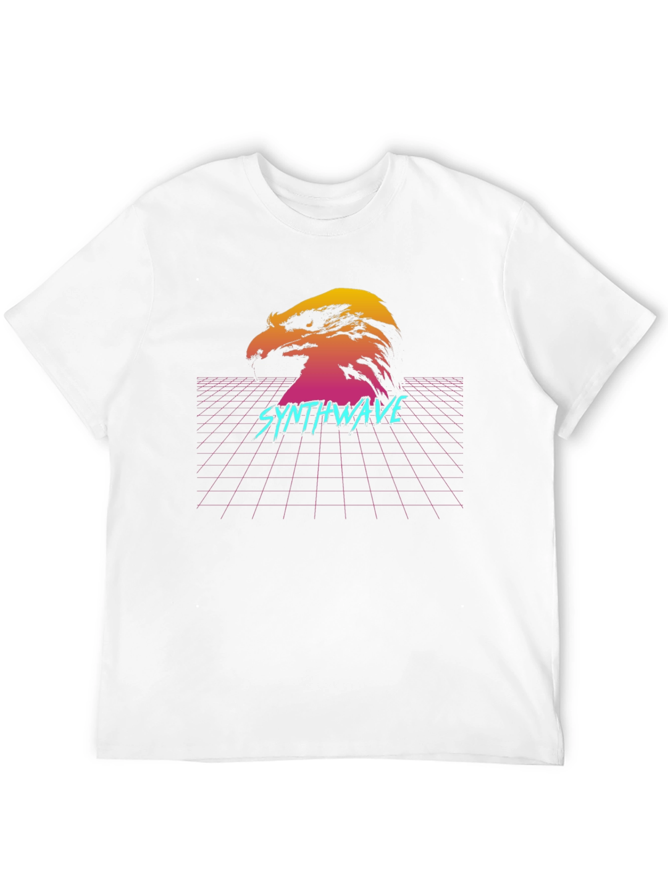 Black Synthwave Eagle Graphic T-Shirt - Retro Style view 12