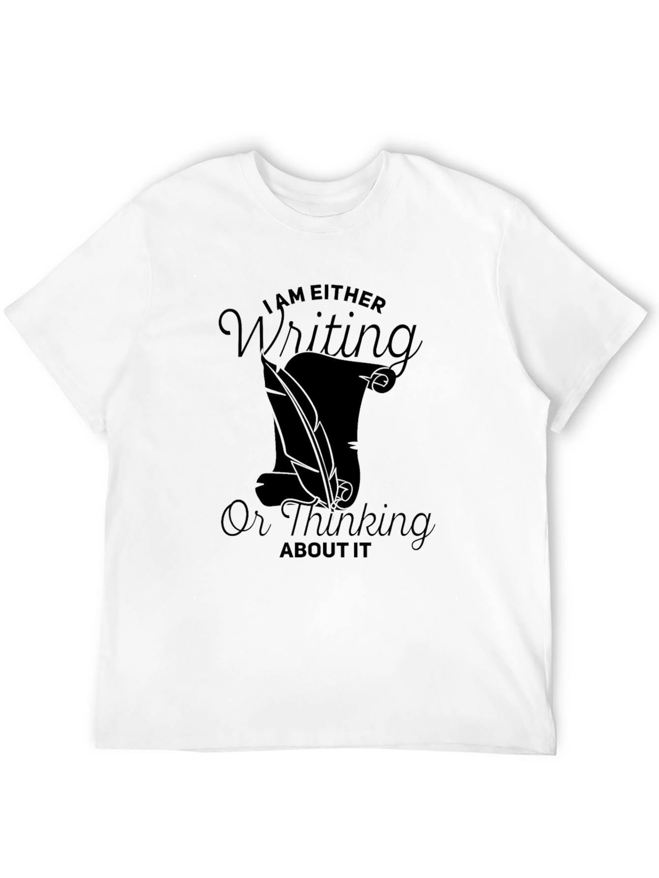 Black I am Either Writing T-Shirt view 12