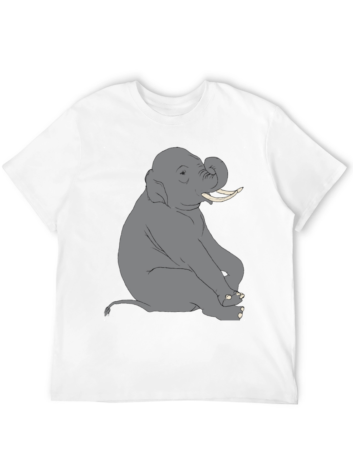 Black Elephant Graphic T-Shirt - Black Crew Neck Tee view 12