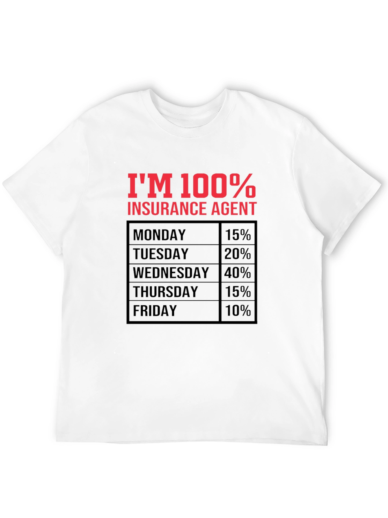 Black Funny Insurance Agent T-Shirt view 12