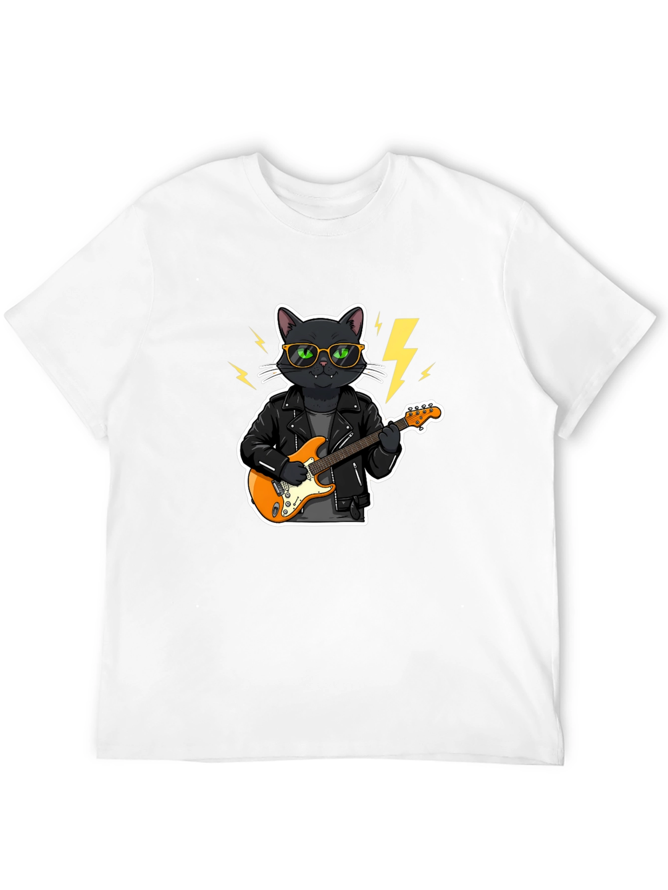 Black Cool Cat Rocker T-Shirt - Black view 12