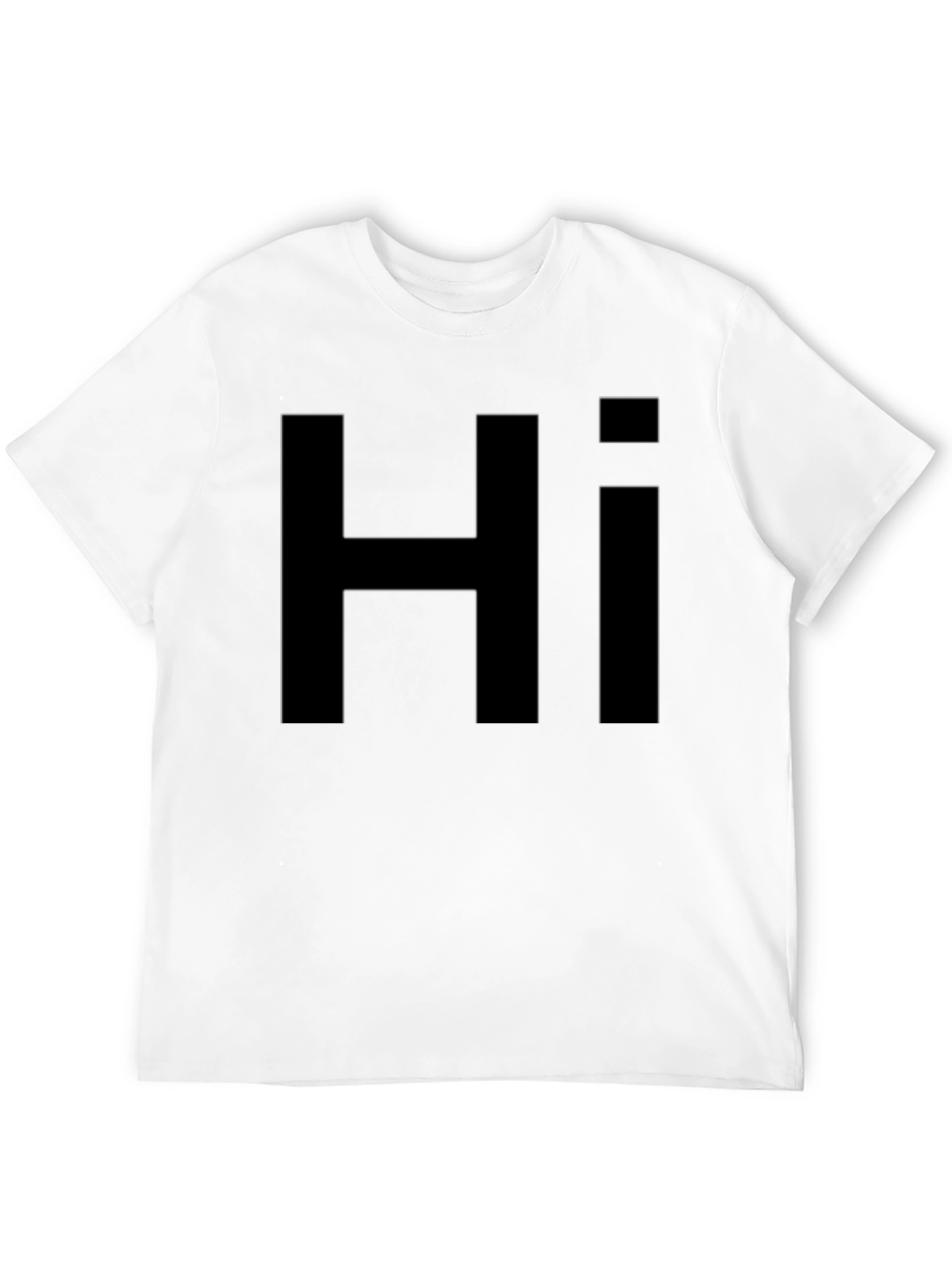 Black Black "Hi" Graphic T-Shirt - Casual Style view 12