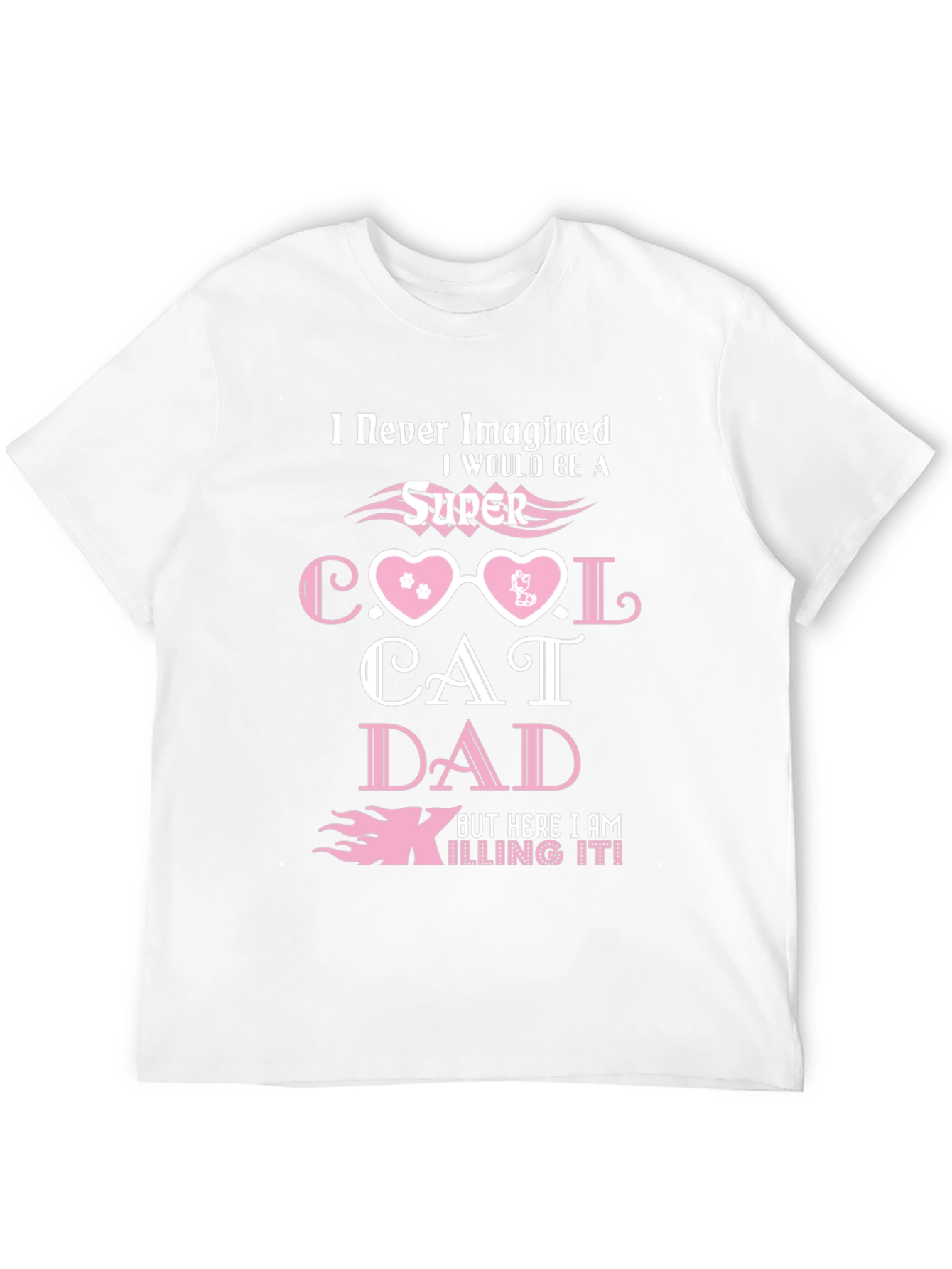 Black Super Cool Cat Dad T-Shirt view 12