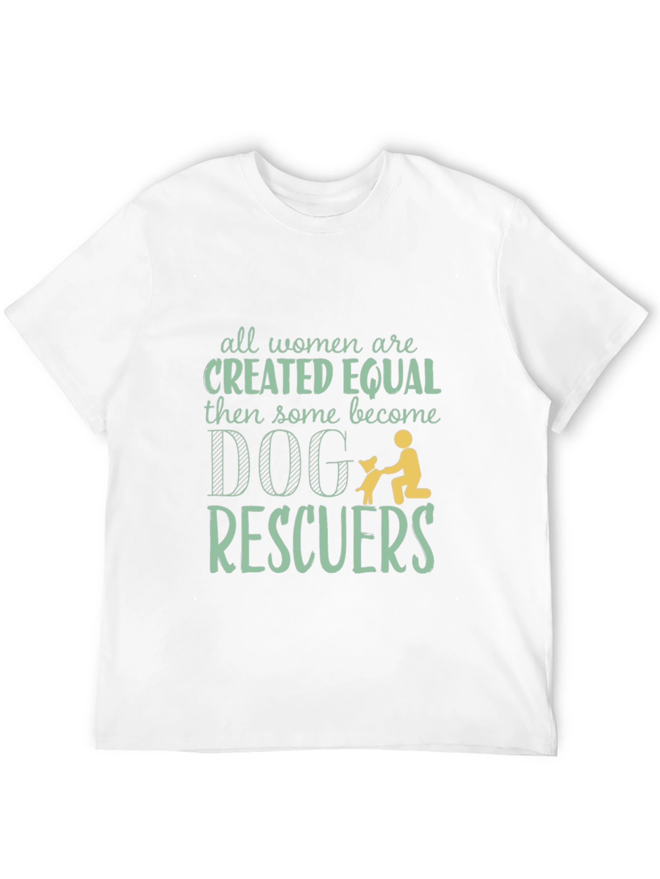 Black Dog Rescuer Tee - All Women Are Created Equal T-Shirt view 12