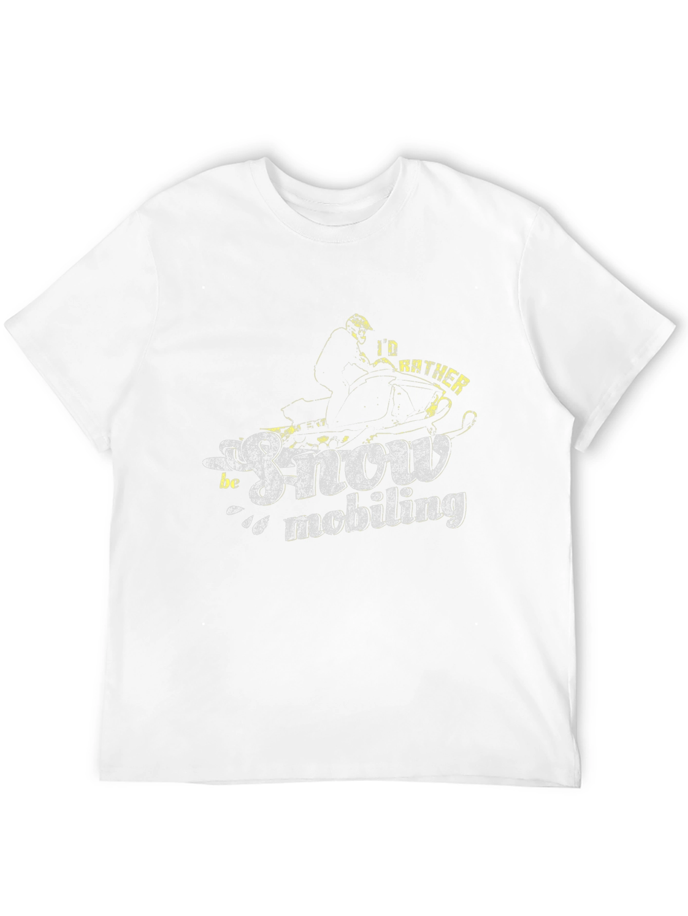 Black Snowmobiling T-Shirt - I'd Rather Be Snowmobiling! view 12