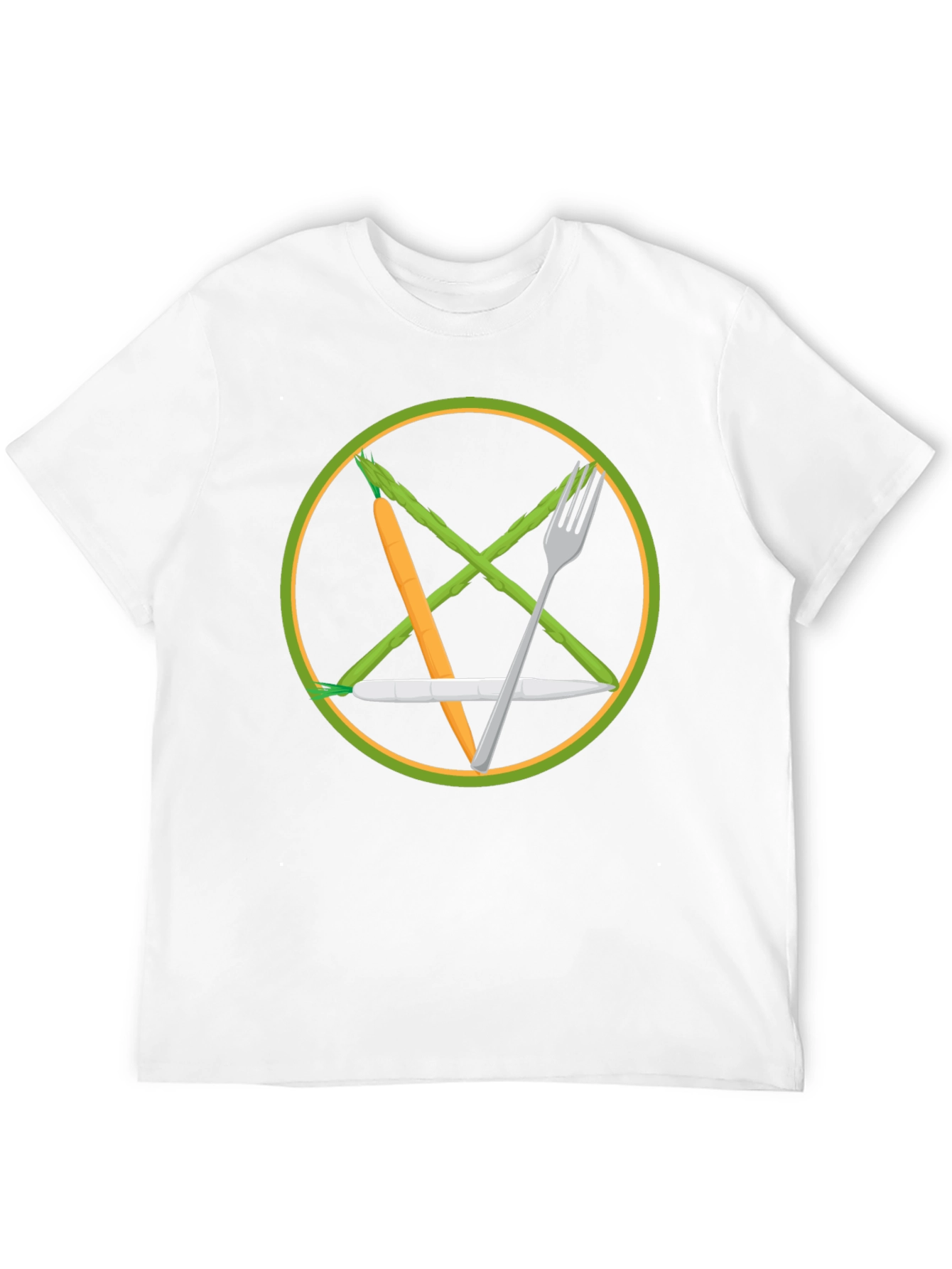Black Veggie Pentagram T-Shirt - Vegan Magic view 12