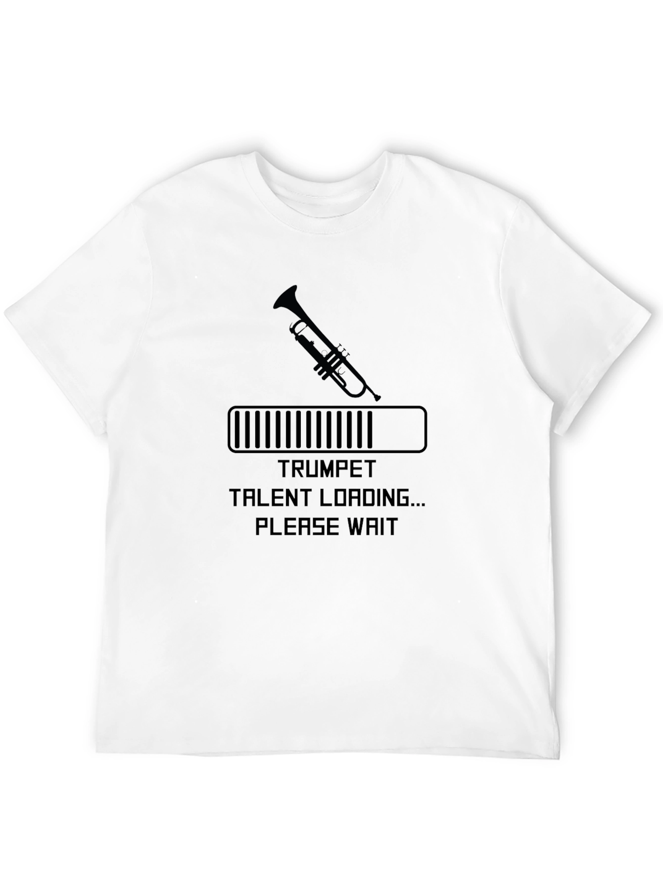 Black Trumpet Talent Loading Funny Musician T-Shirt view 12