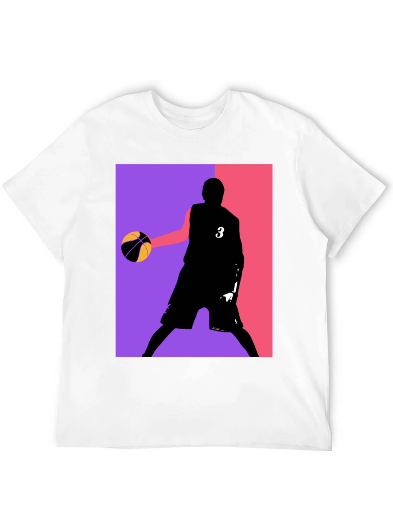 Black Basketball Player Graphic Tee - Black Cotton Blend view 12
