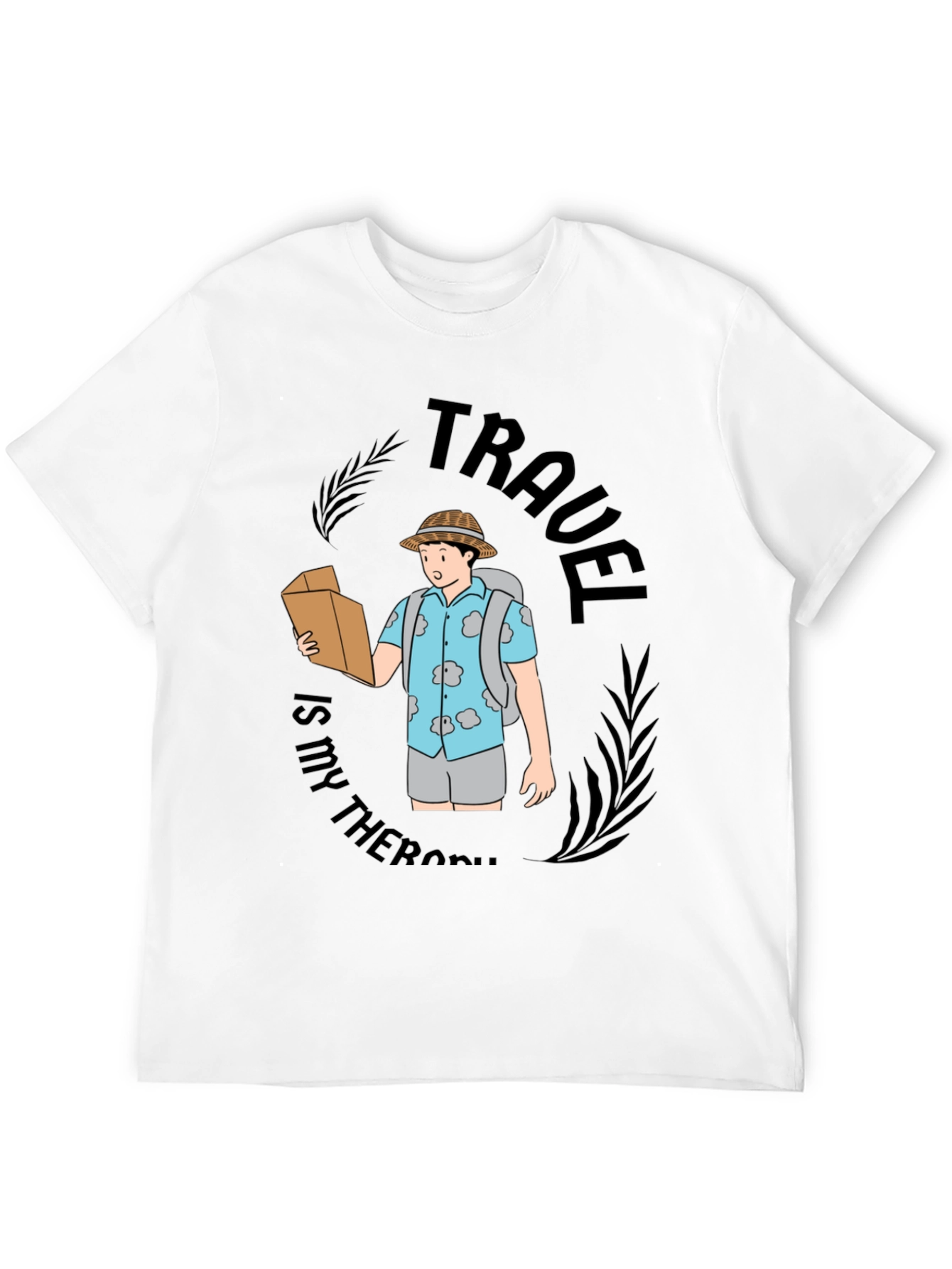 Black Travel is My Therapy Graphic Tee view 12