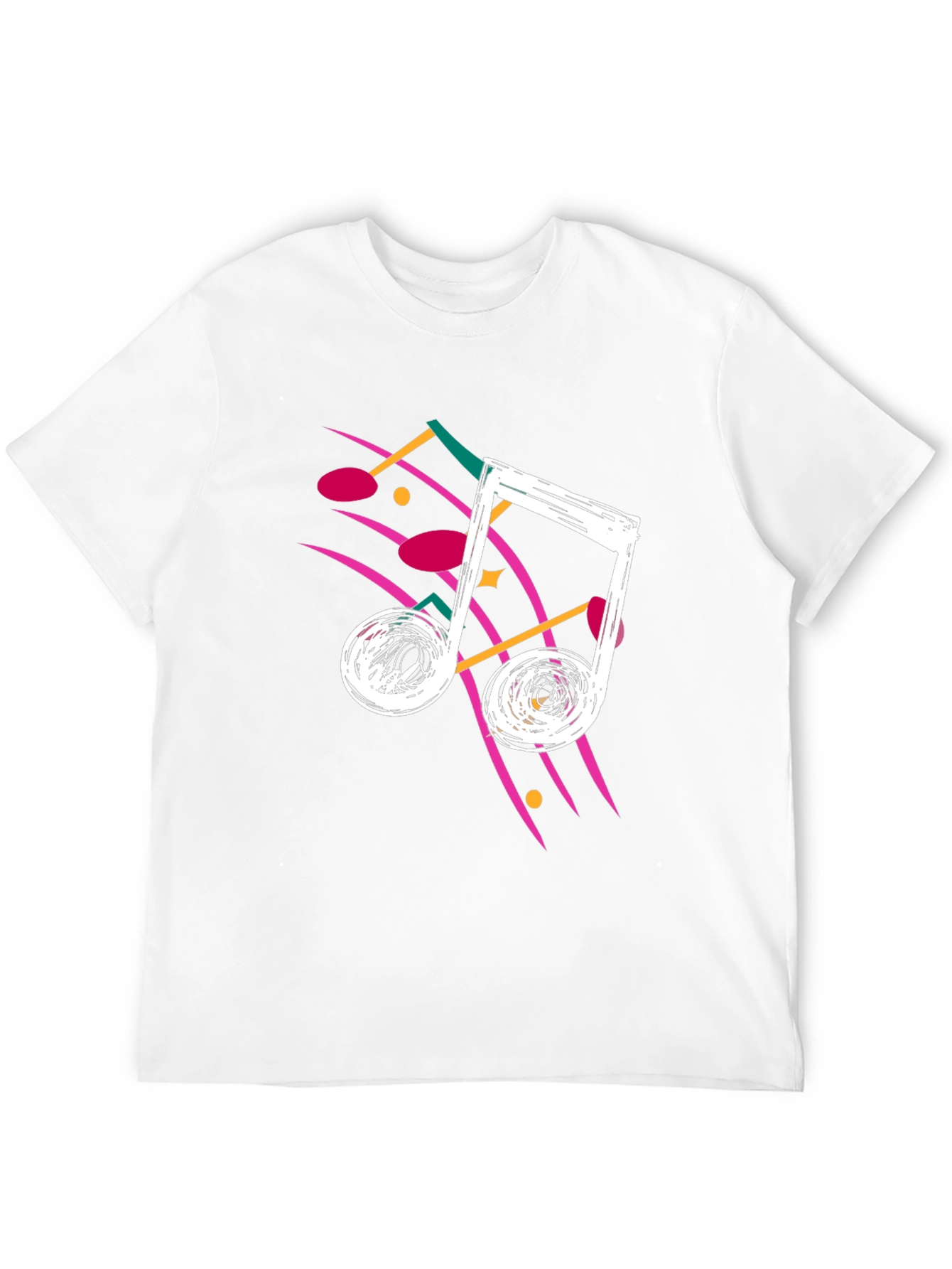 Black Retro 80s Music Note Graphic T-Shirt view 12