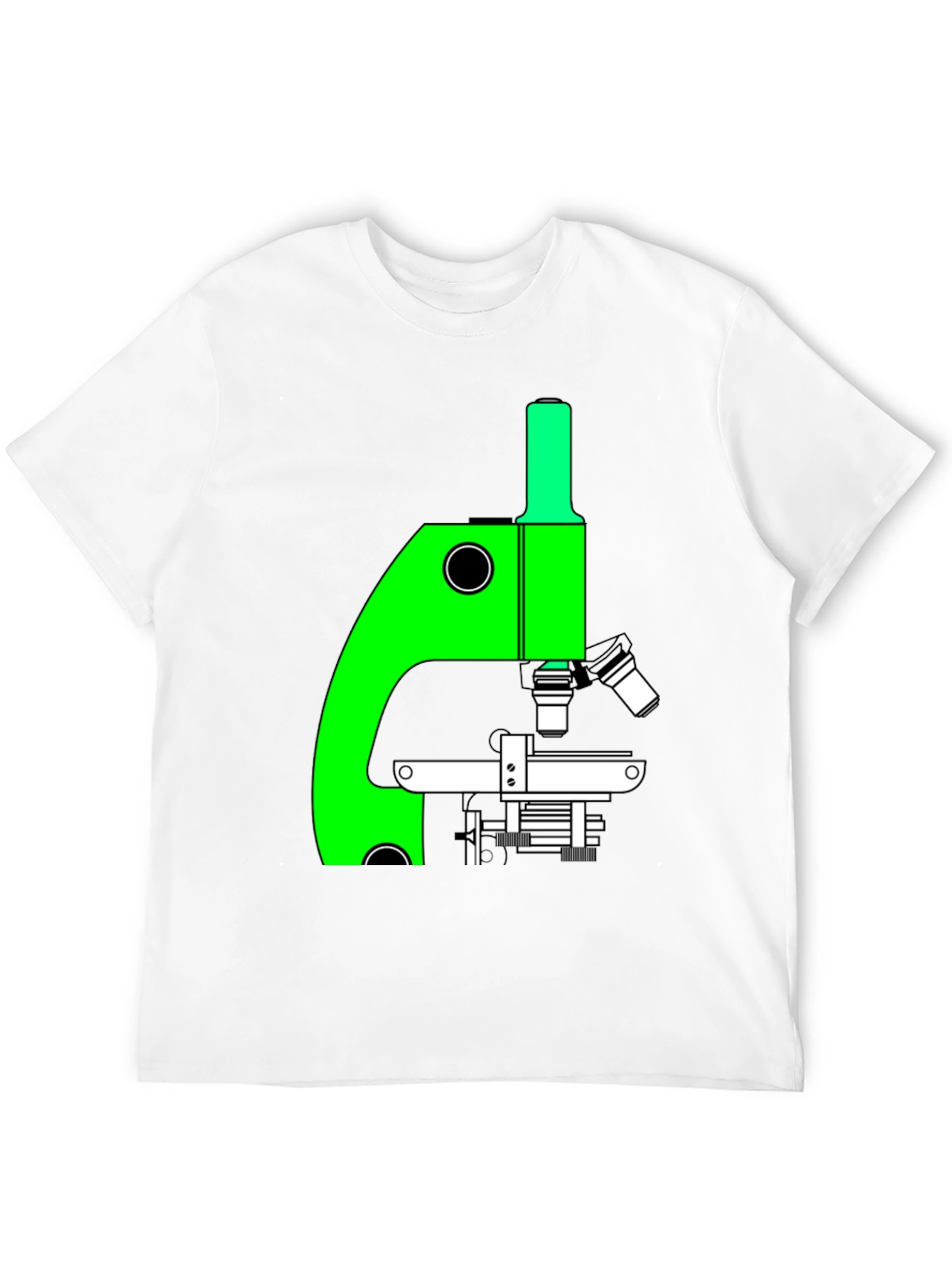 Black Science Tee: Microscope Graphic T-Shirt view 12
