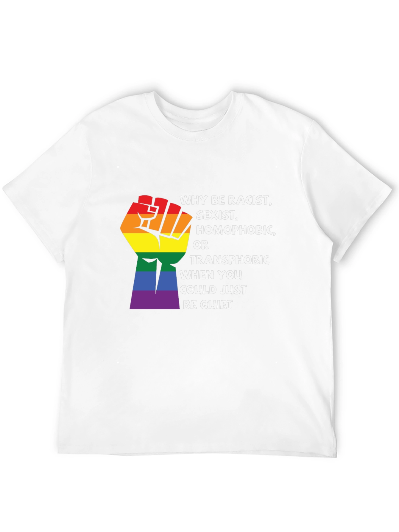 Black Equality Pride Graphic Tee - Why Be Racist view 12