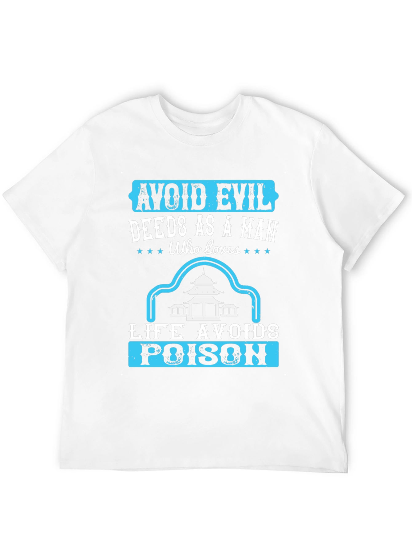 Black Avoid Evil Deeds T-Shirt - Graphic Print Tee view 12