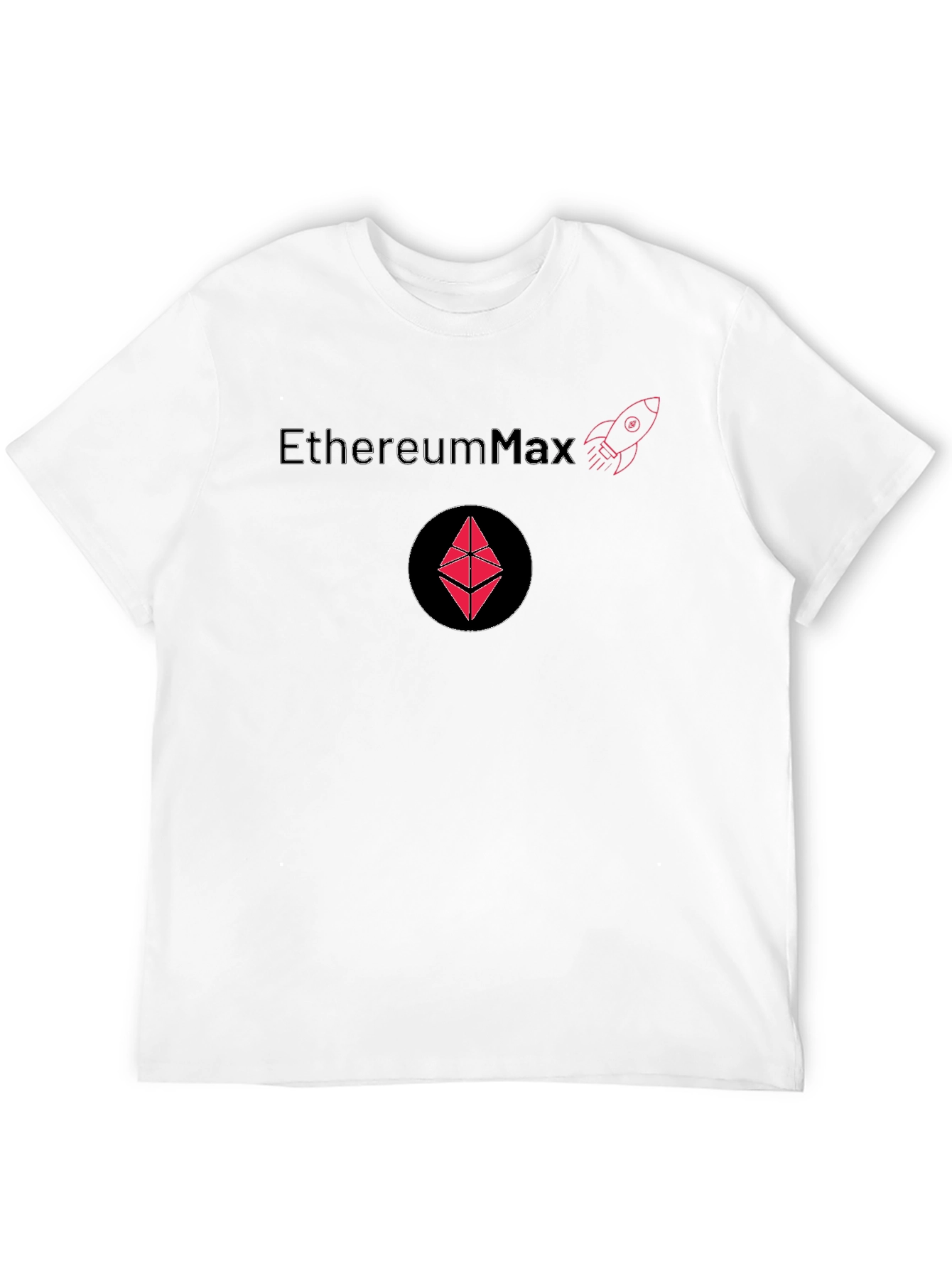 Black EthereumMax Crypto T-Shirt - Black Cotton Blend view 12
