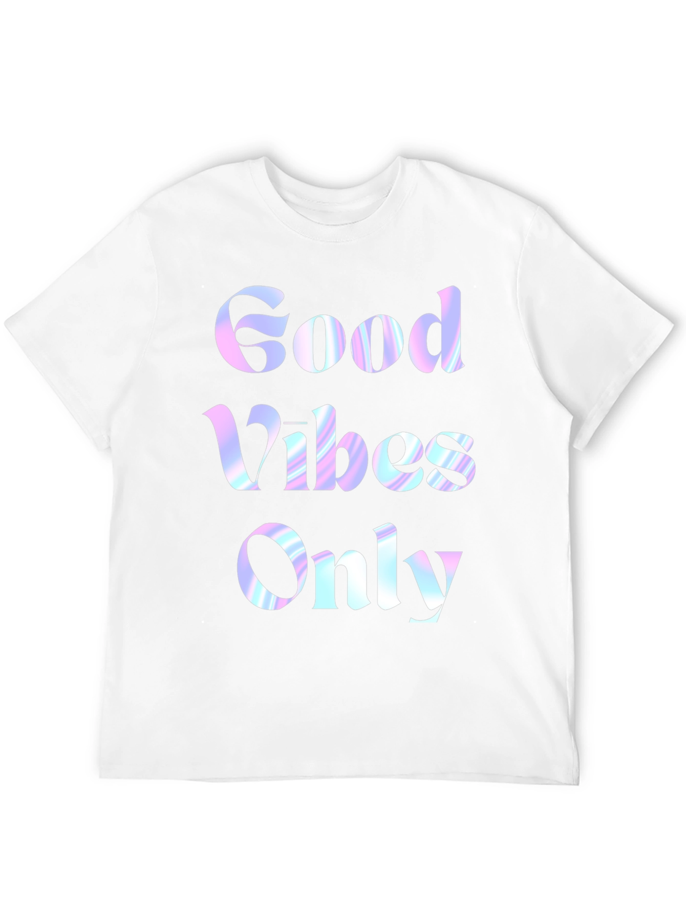 Black Good Vibes Only Graphic Tee - Black Cotton T-Shirt view 12