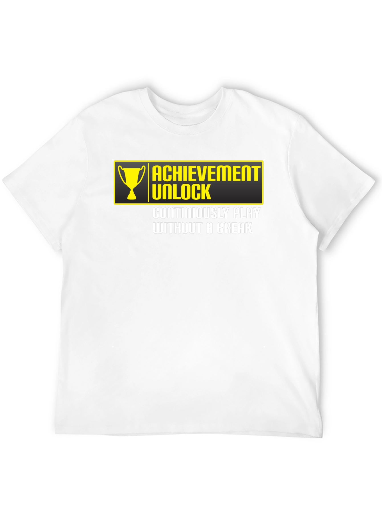 Black Achievement Unlocked Gamer T-Shirt - Play Without a Break view 12