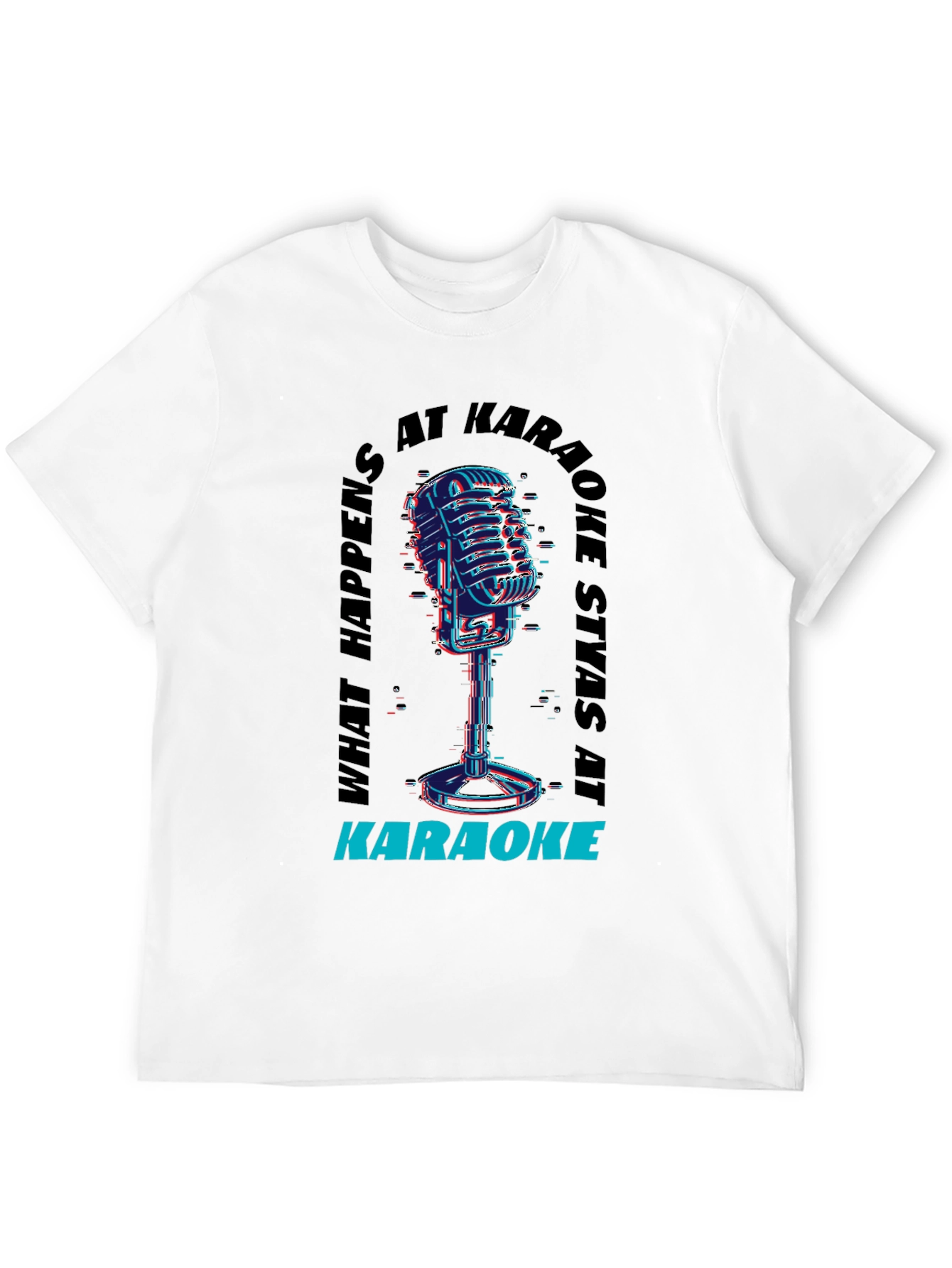 Black Karaoke Vibes Tee - "What Happens At Karaoke Stays At Karaoke" view 12